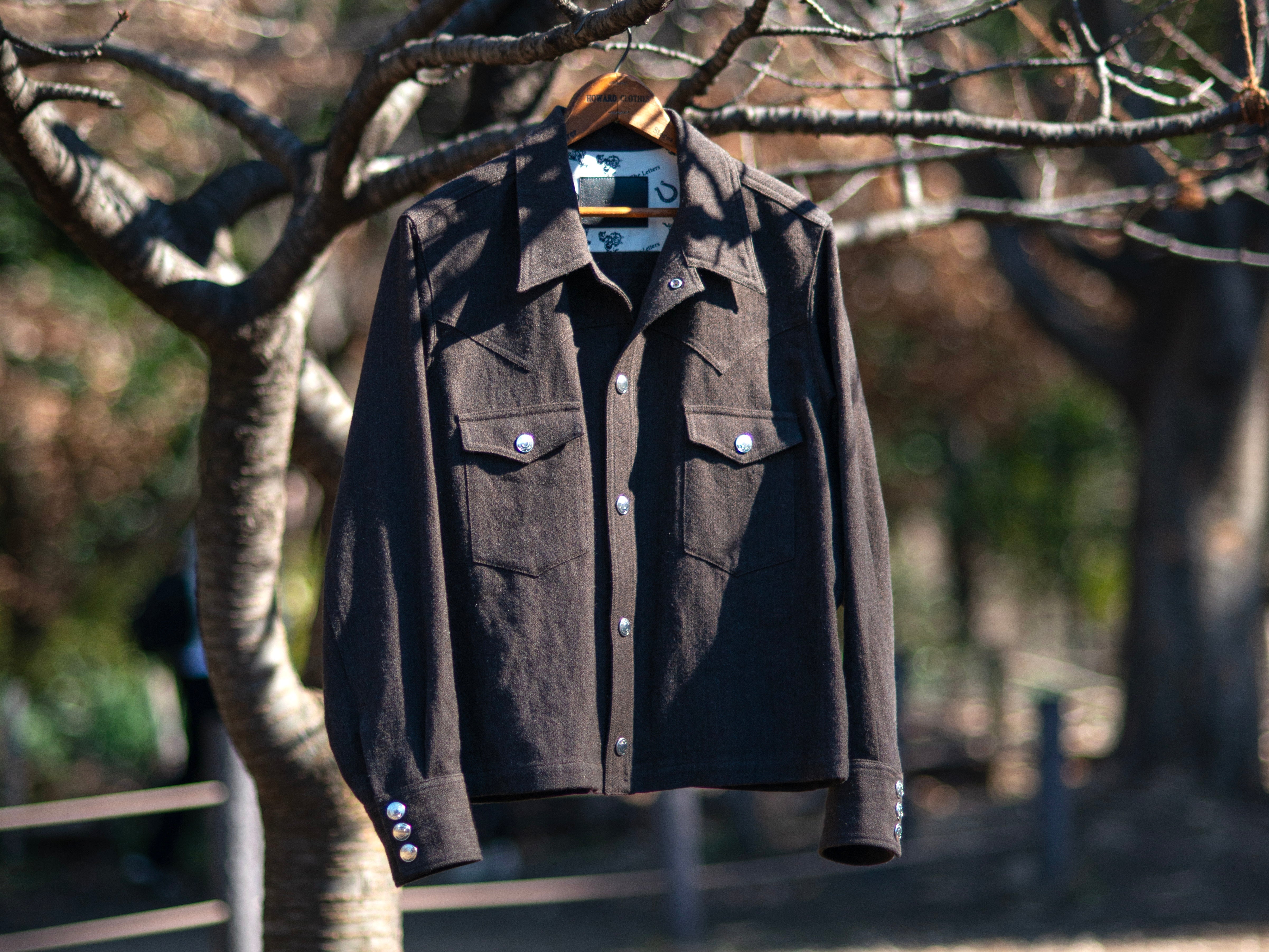 WESTERN SHORT JACKET -WOOL LINEN HERRINGBONE- – The Letters