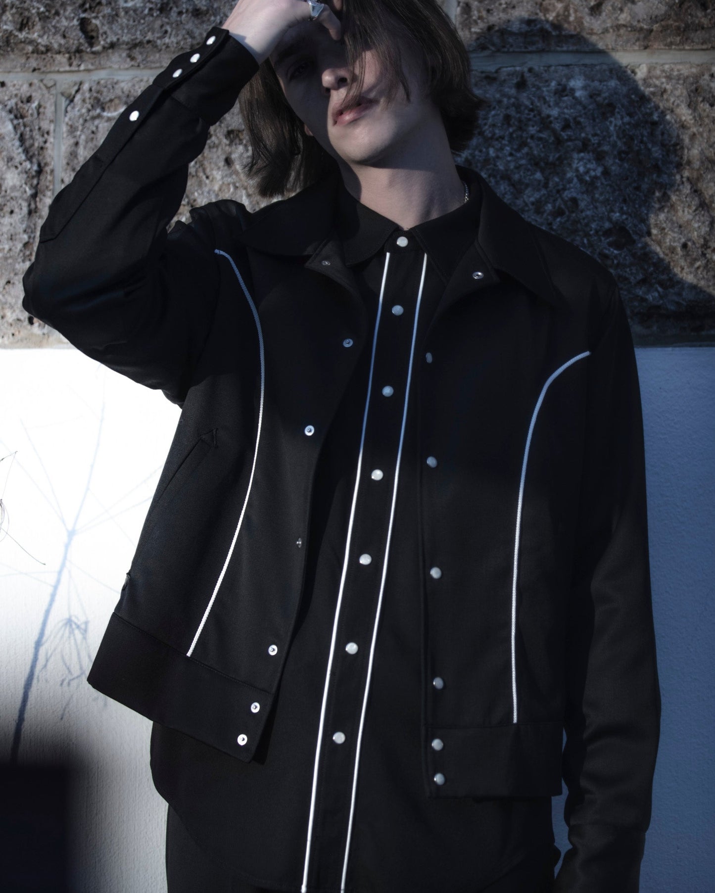 SMILE POCKET SHIRT -RAYON GABARDINE-