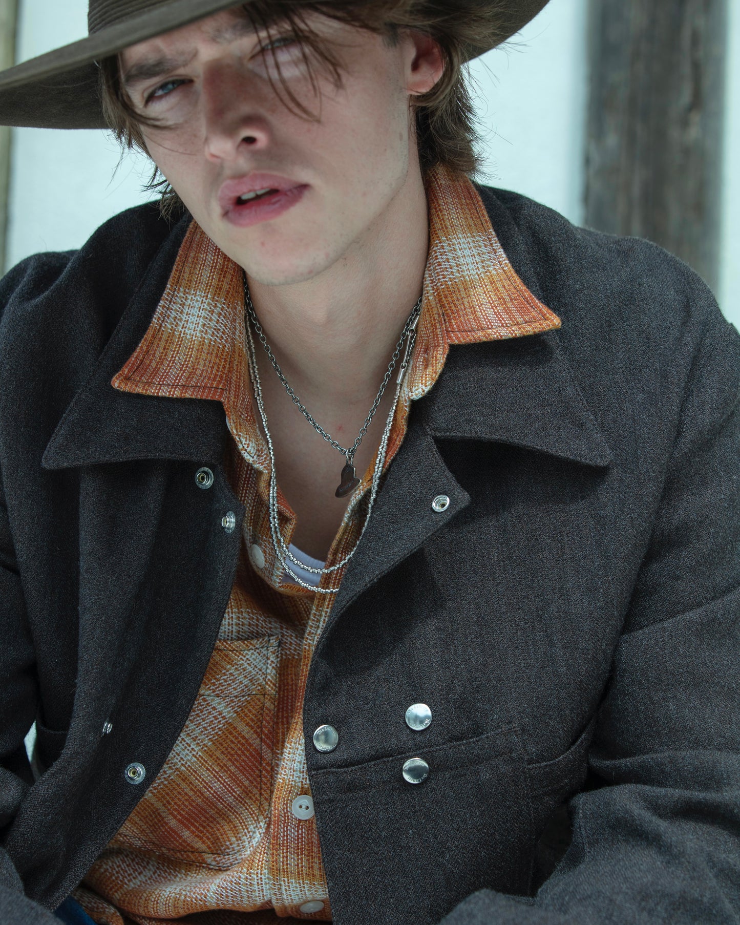 WORKERS SHIRT -OMBRE CHECK COTTON- ※50%OFF