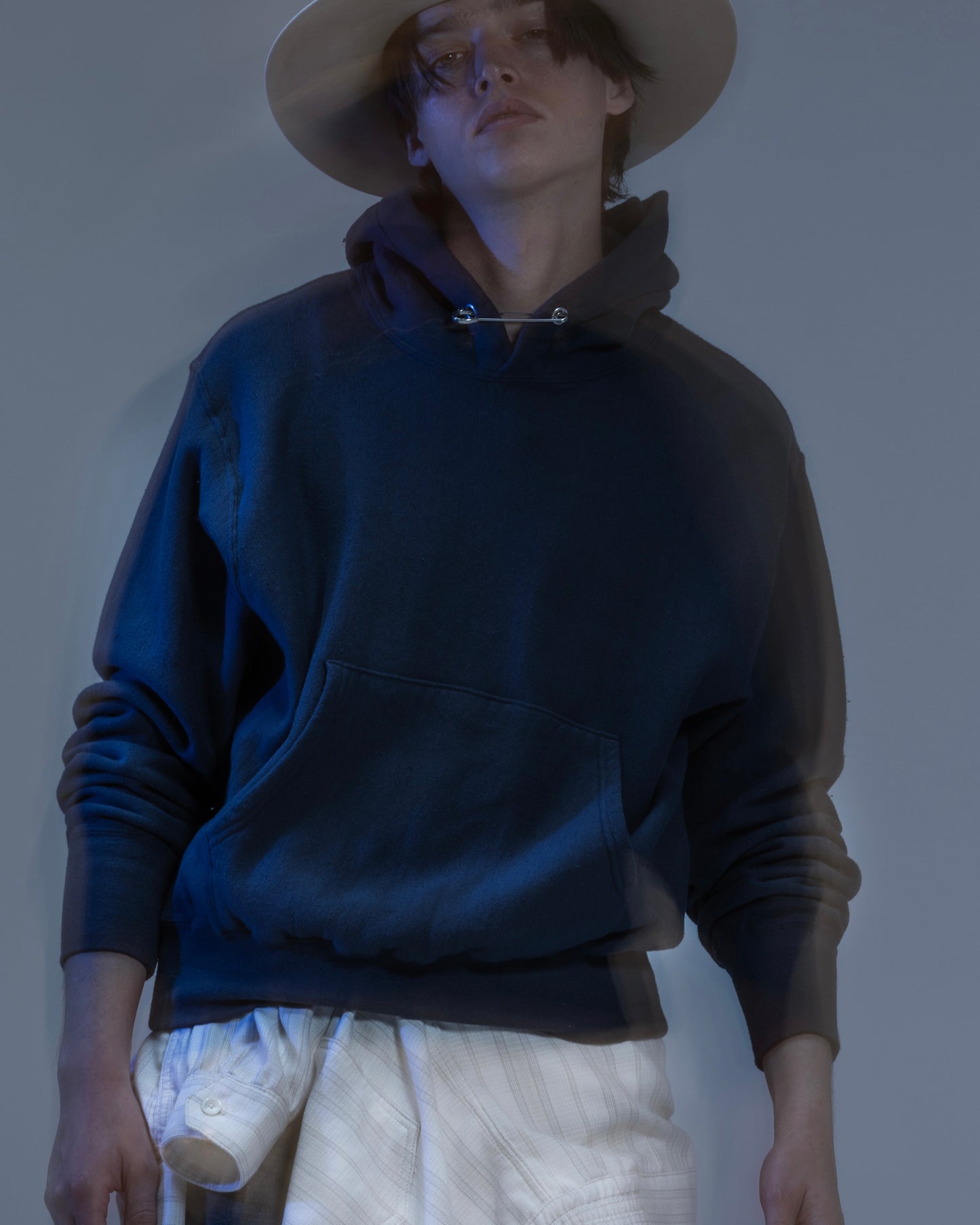 SWEATSHIRT HOODIE -LOOPWHEEL FLEECE COTTON RAYON-