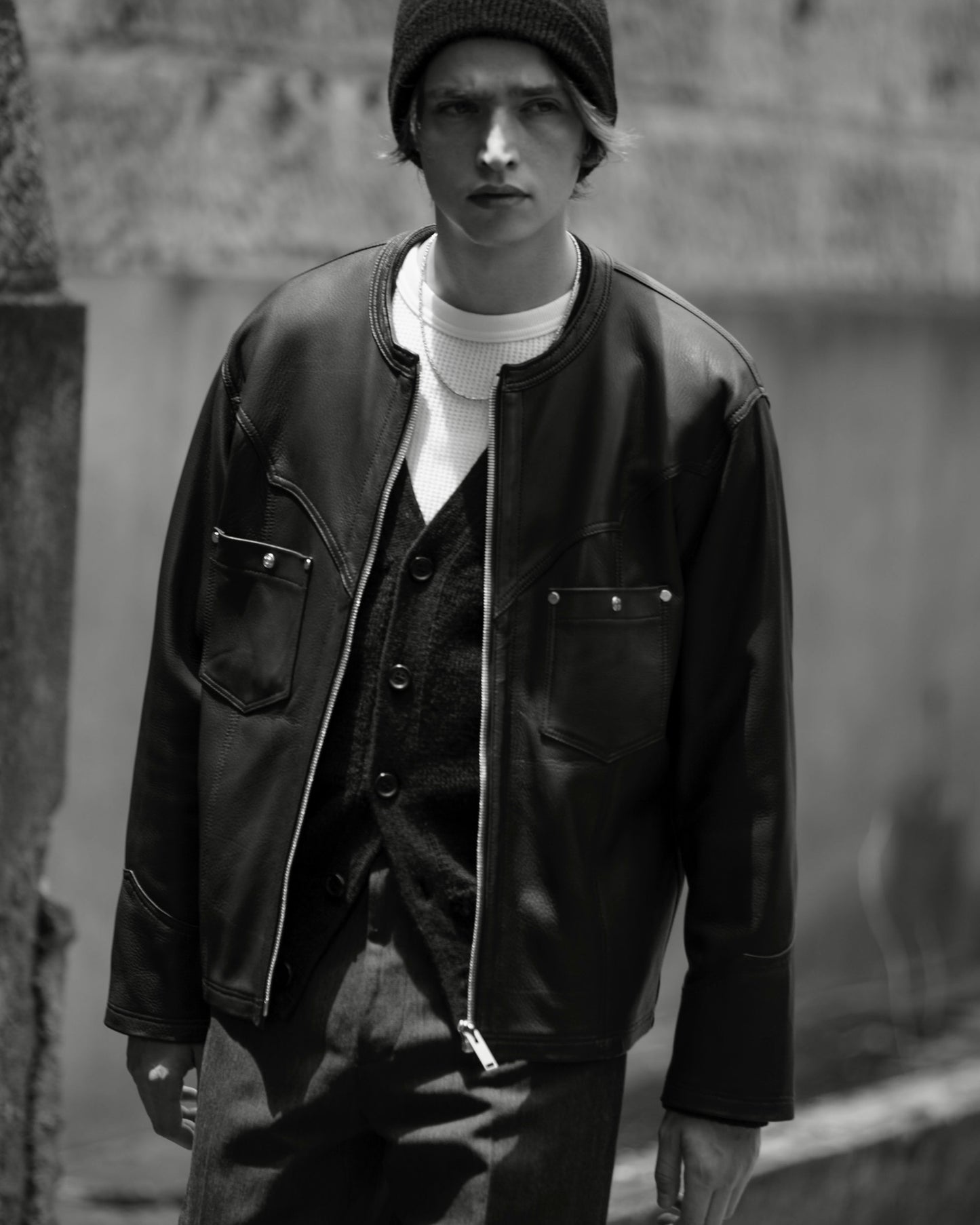 5G CARDIGAN KNIT -SHETLAND WOOL LINEN-