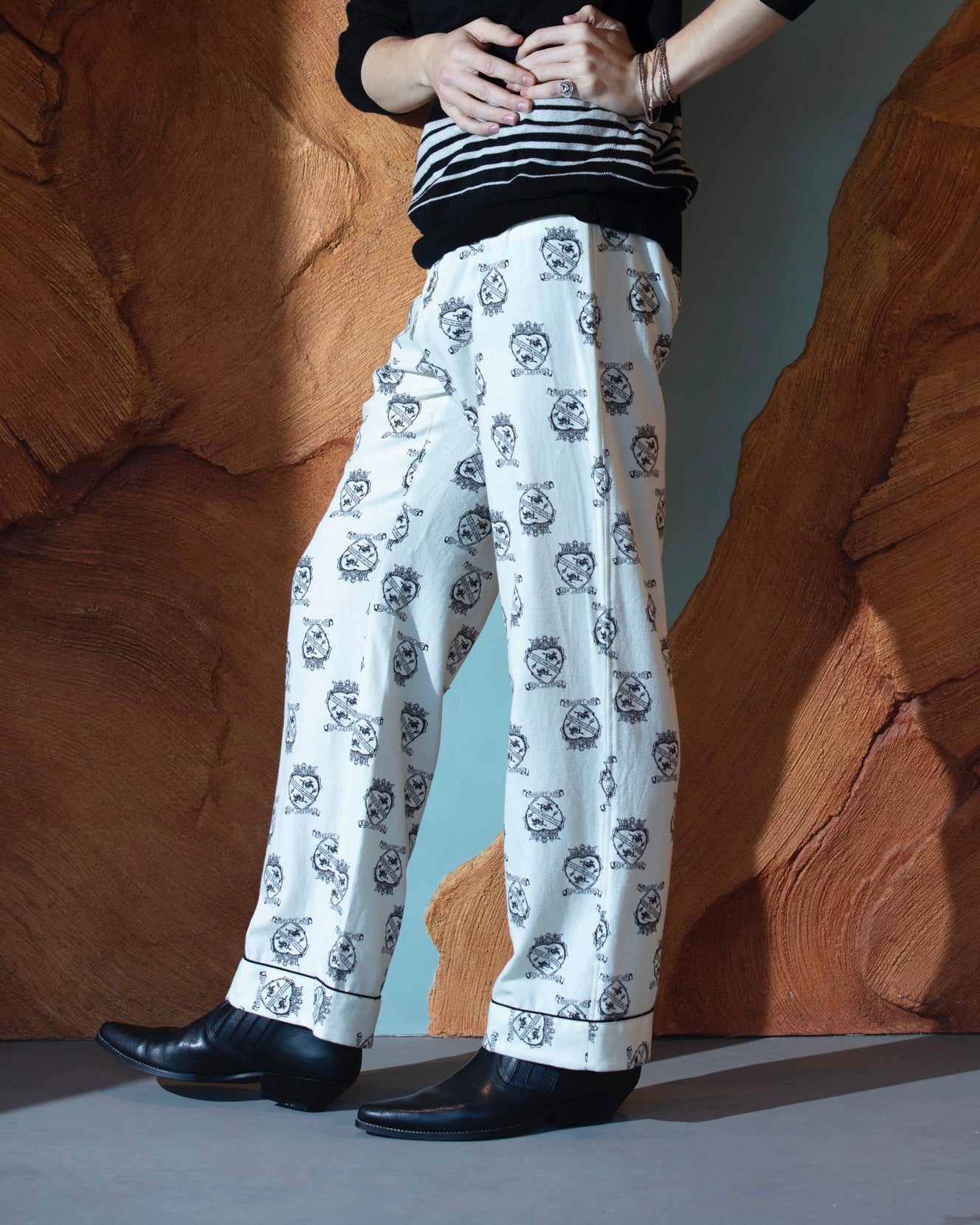 WESTERN PAJAMA PANTS -CROWN HARTS COW BOY COTTON FLANNEL- ※60%OFF