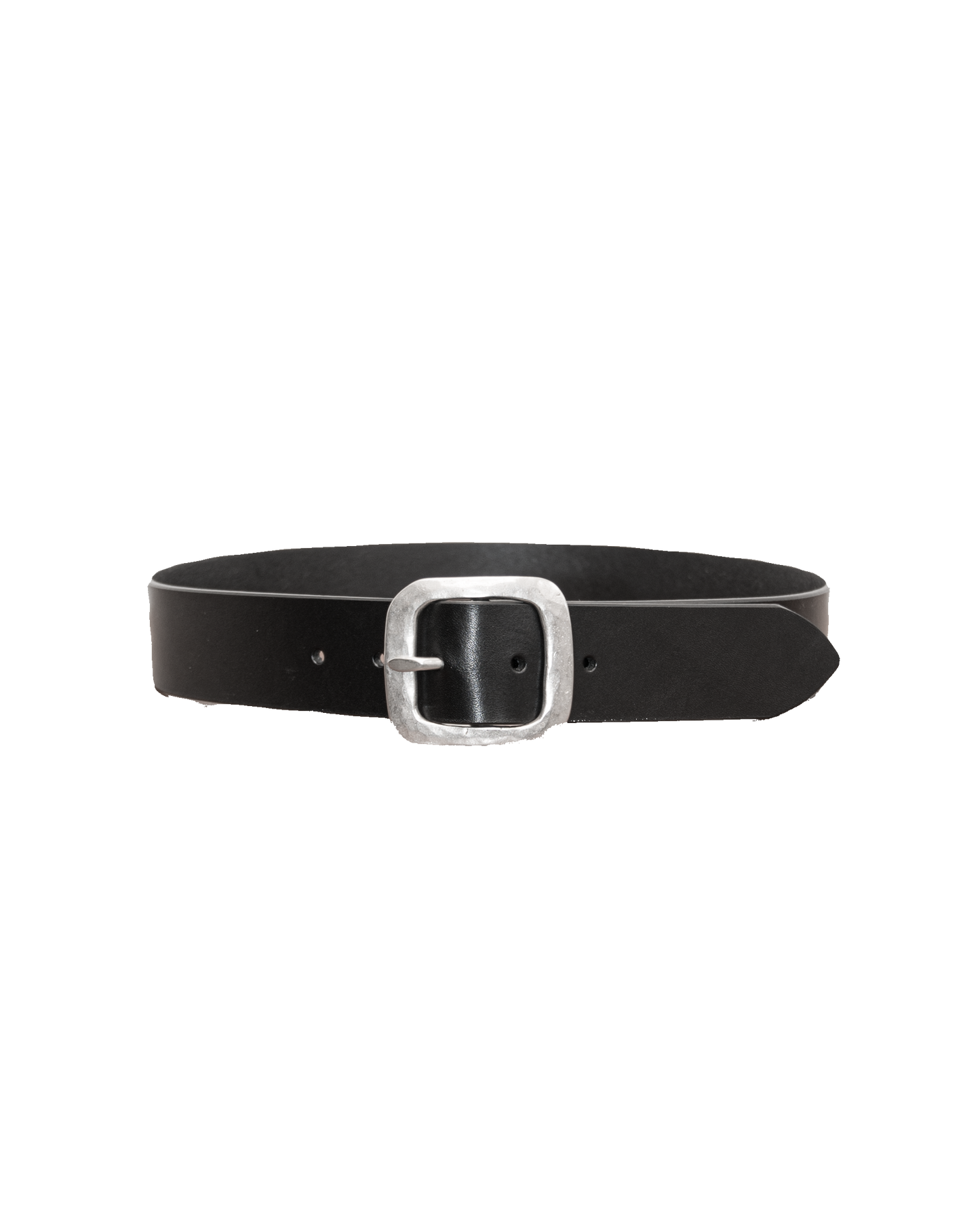 HAMMERED BUCKLE BELT -COW HIDE-