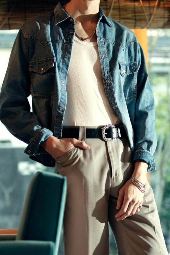 HORSESHOE BELT -COW HIDE-