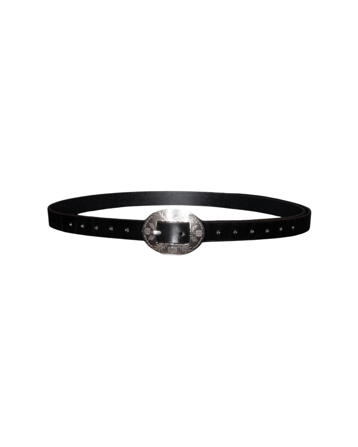 WESTERN OVAL LONG BELT -COW HIDE-