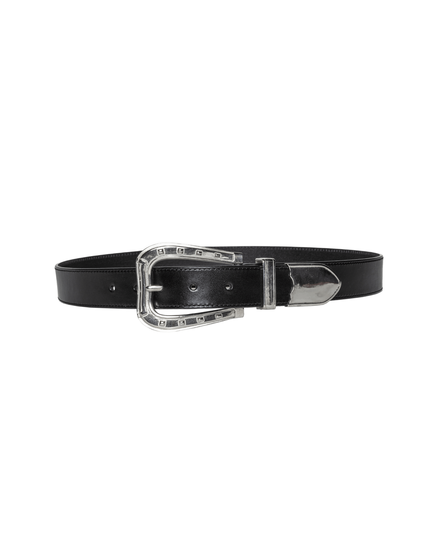 3 PEACE HORSESHOE BUCKLE BELT -COW HIDE-