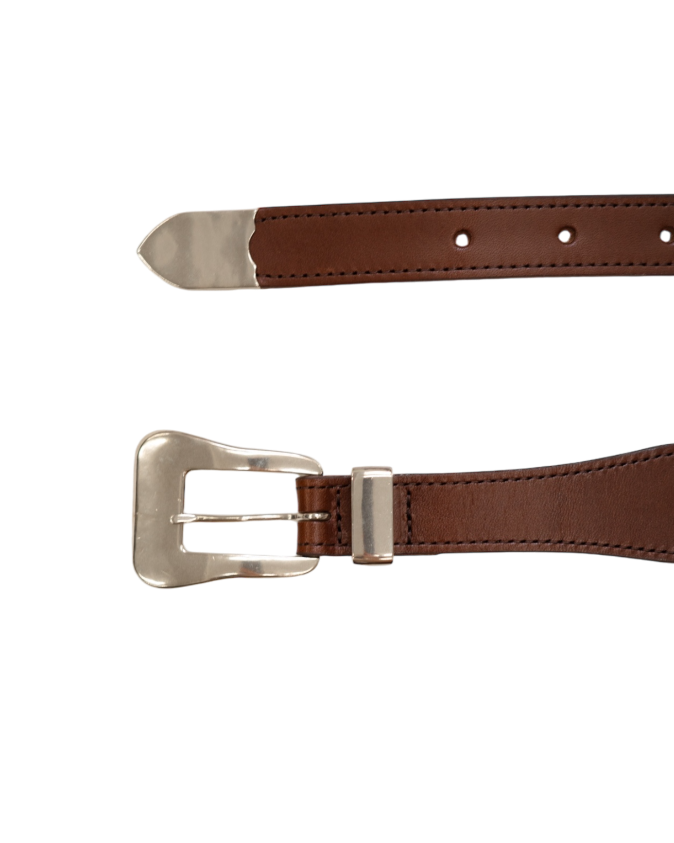 3 PEACE HORSE STUDS BELT -COW HIDE-