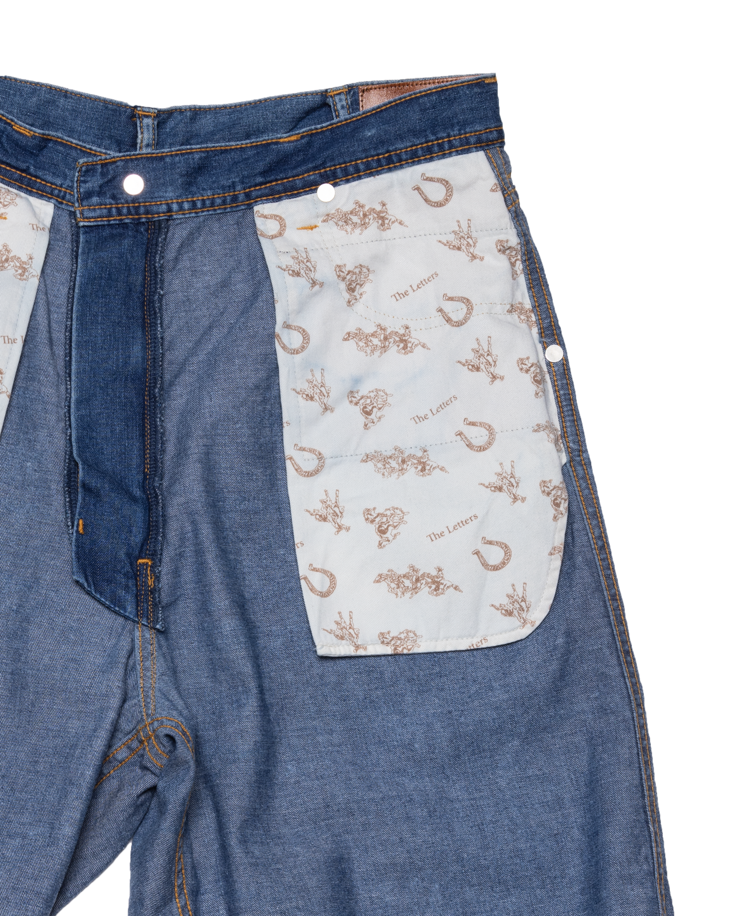 WORKERS WIDE PANTS -USED WASHED DENIM-