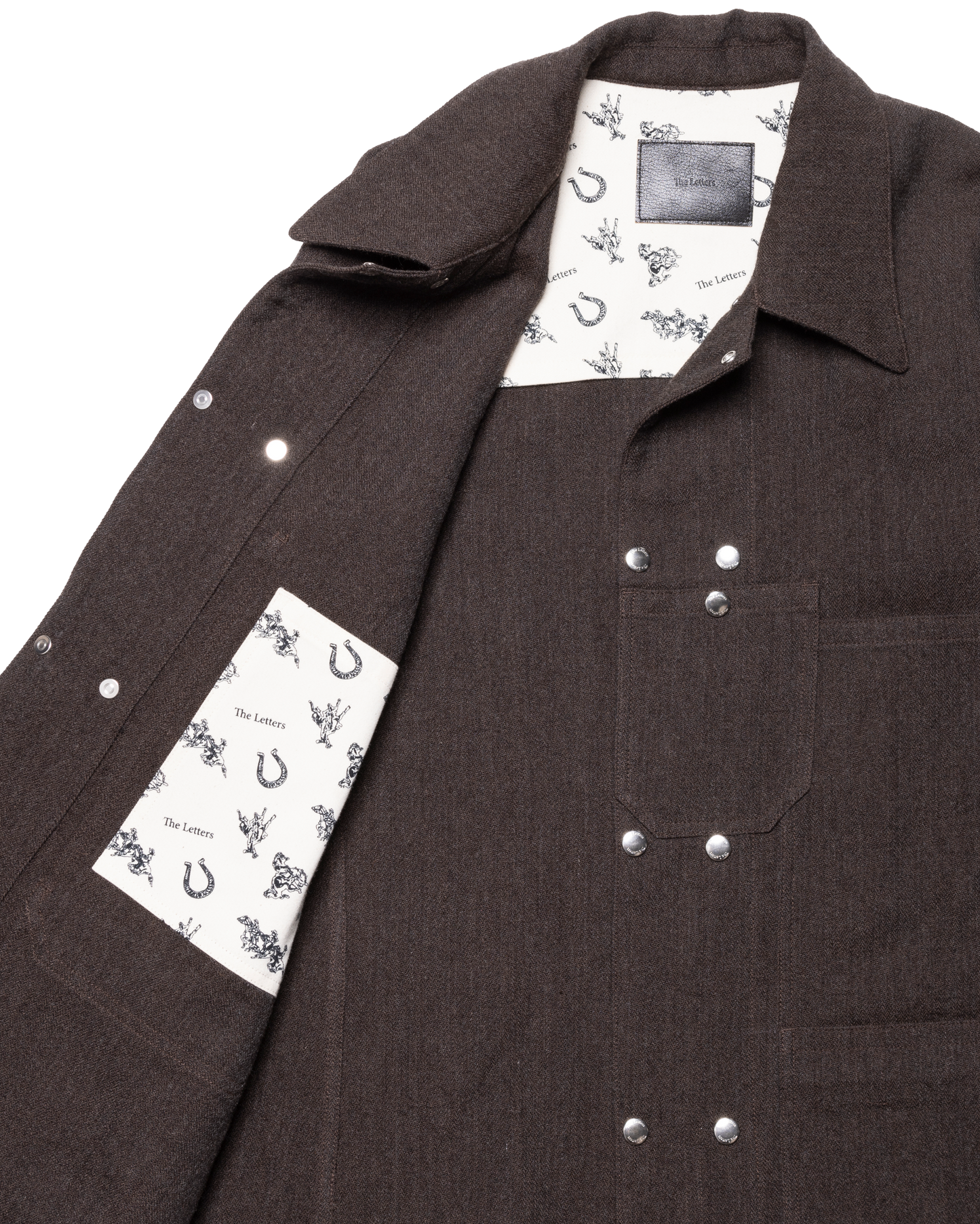 DOUBLE WORKERS JACKET -WOOL LINEN HERRINGBONE-