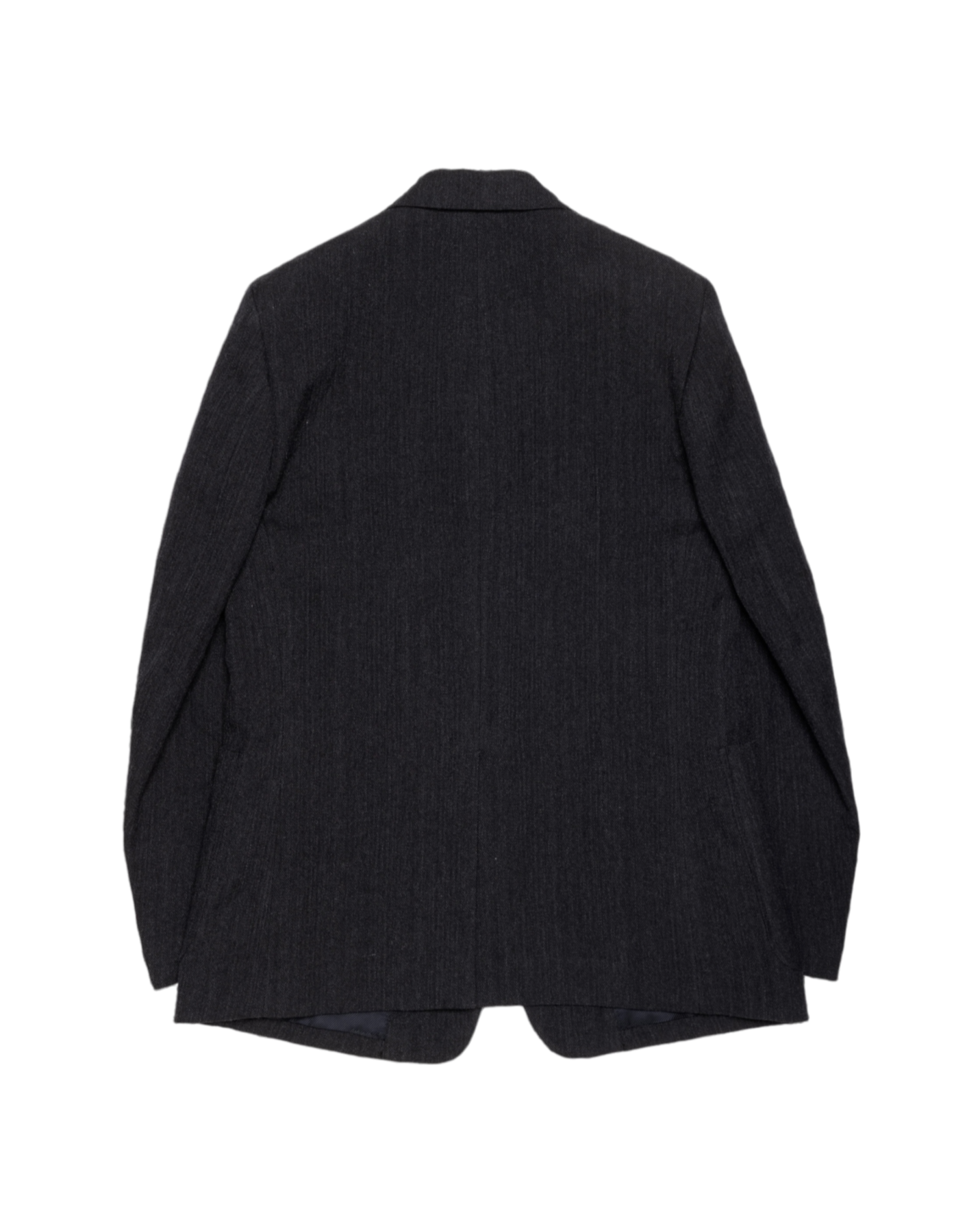 SINGLE BREASTED PACH POCKET JACKET -WOOL LINEN SHADOW STRIPE-
