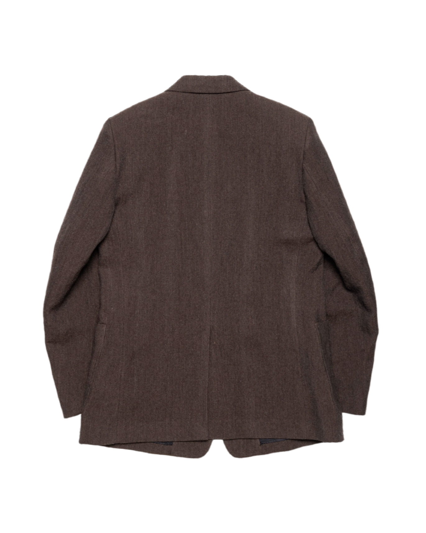 SINGLE BREASTED PACH POCKET JACKET -WOOL LINEN HERRINGBONE-