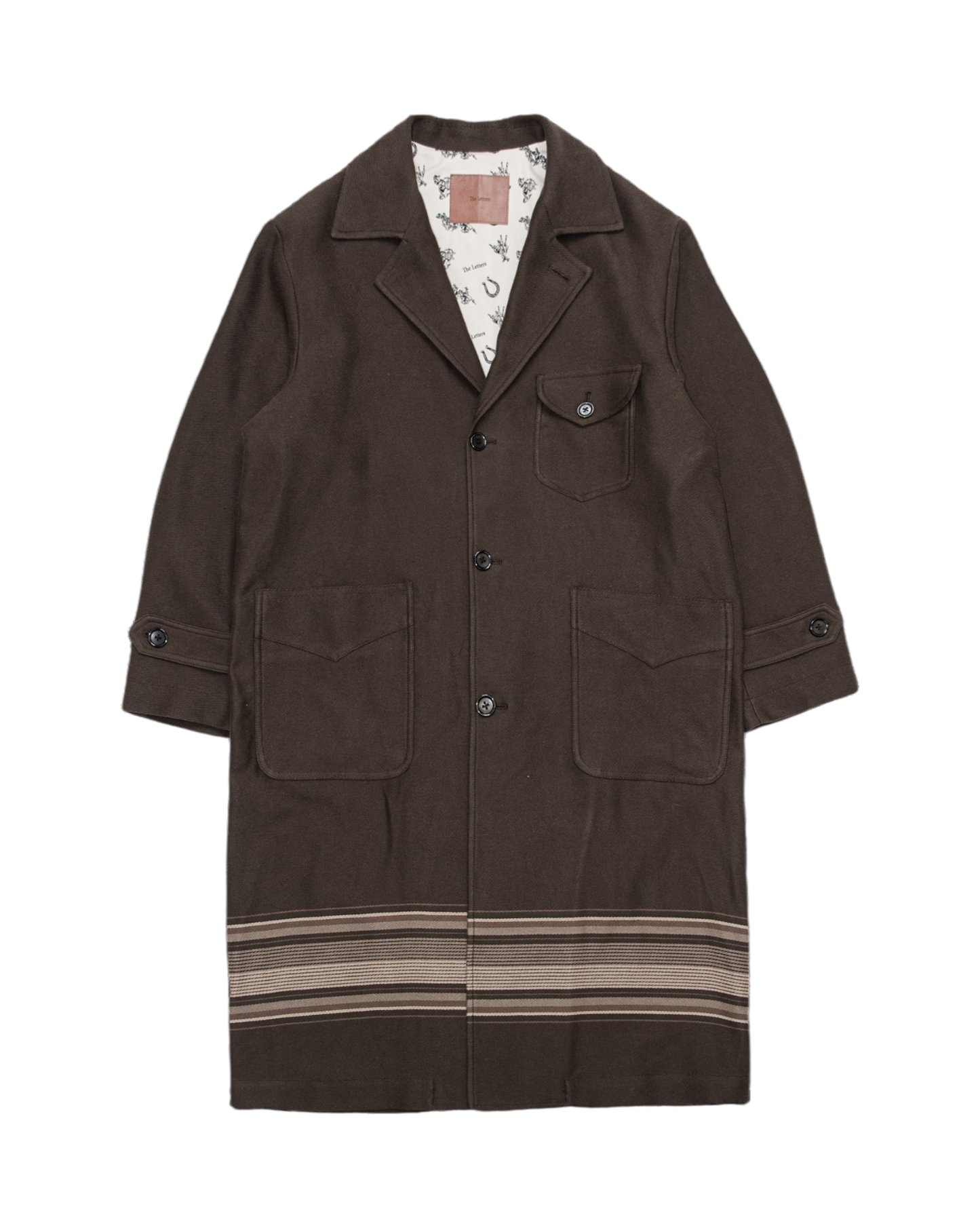 HORSE RIDING COAT -PANEL BORDER FLANNEL-