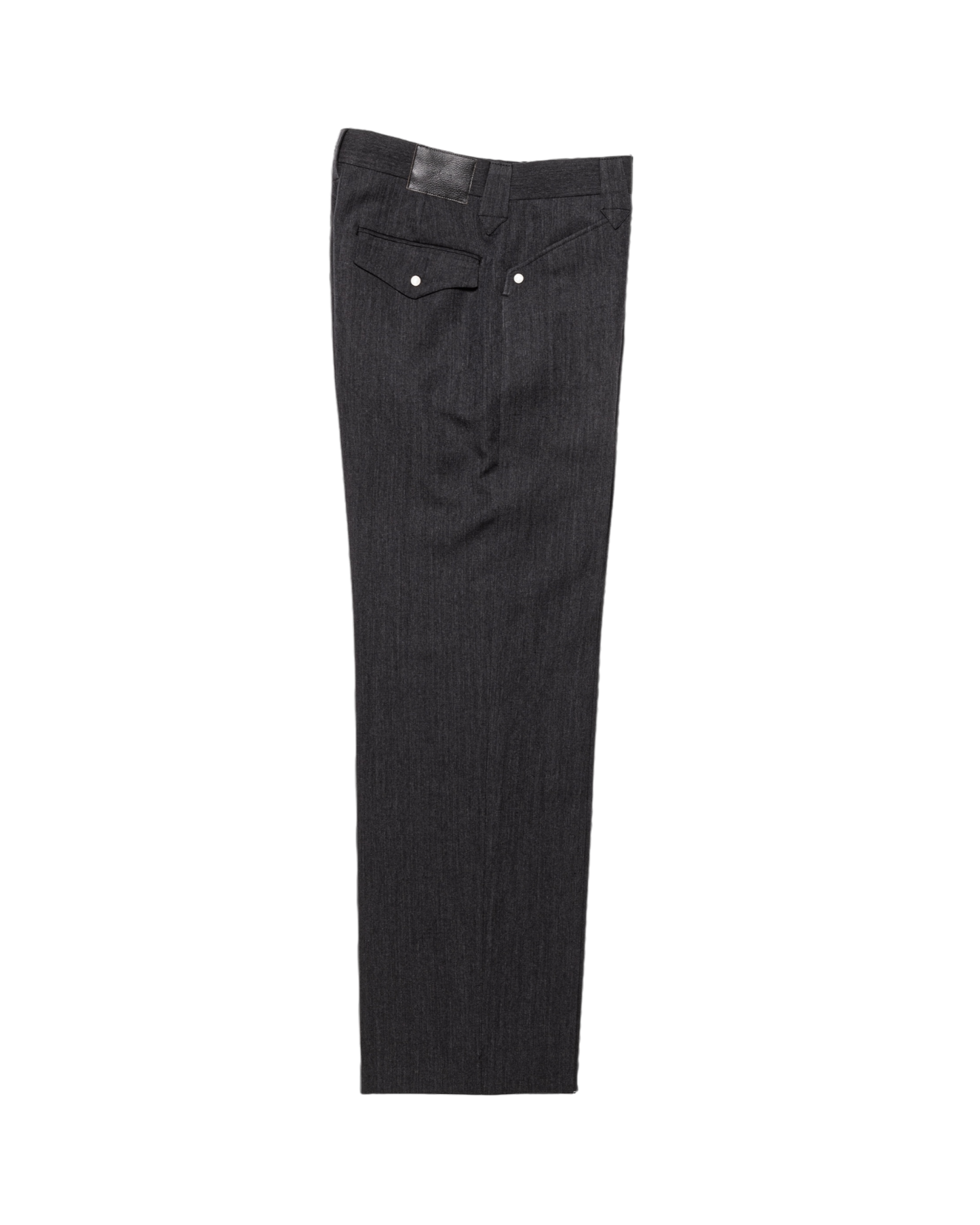 WESTERN STRAIGHT TROUSERS -WOOL LINEN TWILL-
