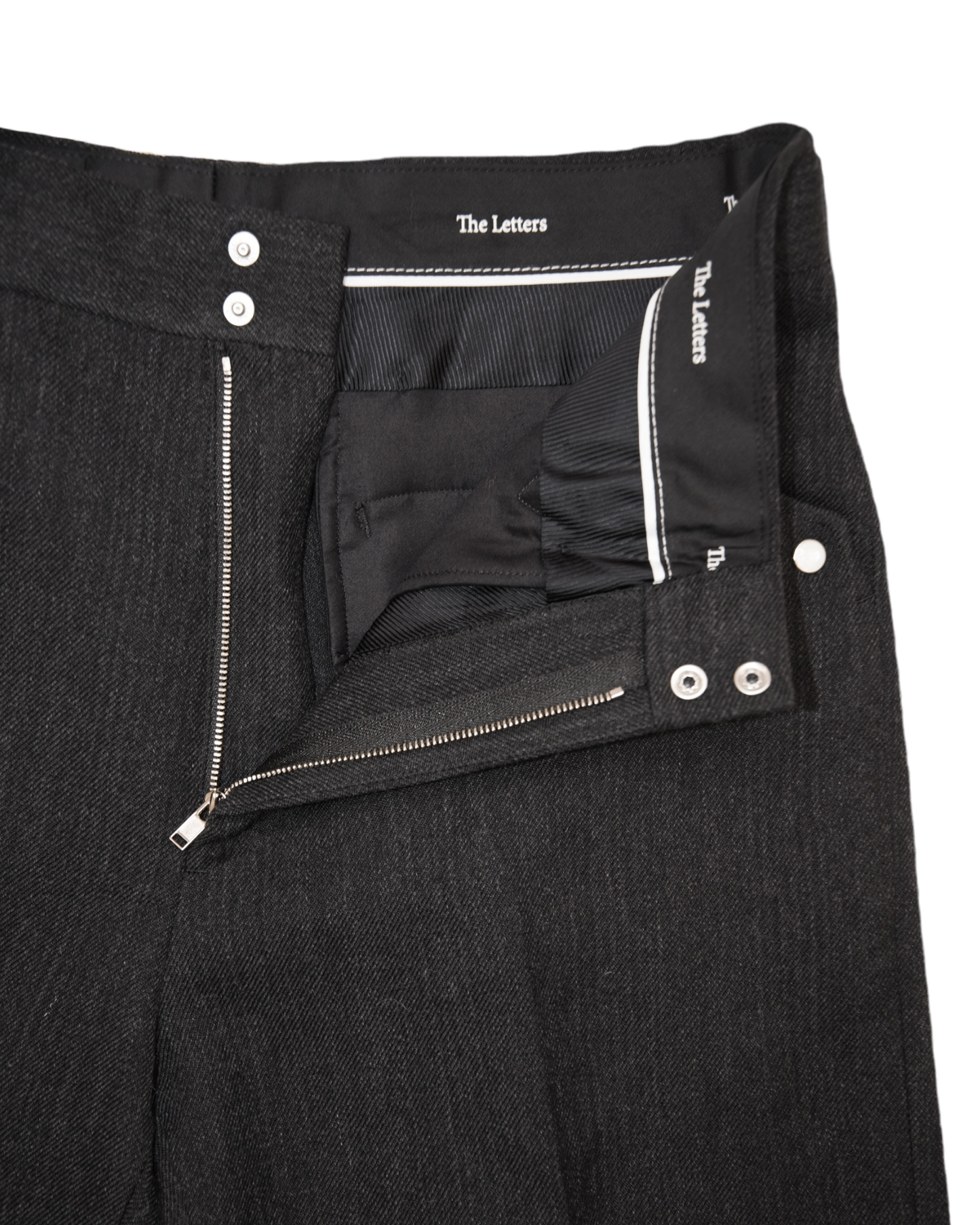 WESTERN STRAIGHT TROUSERS -WOOL LINEN SHADOW STRIPE-