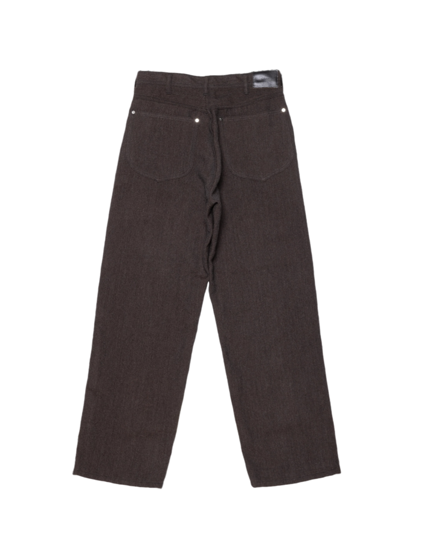 WORKERS WIDE PANTS -WOOL LINEN HERRINGBONE-