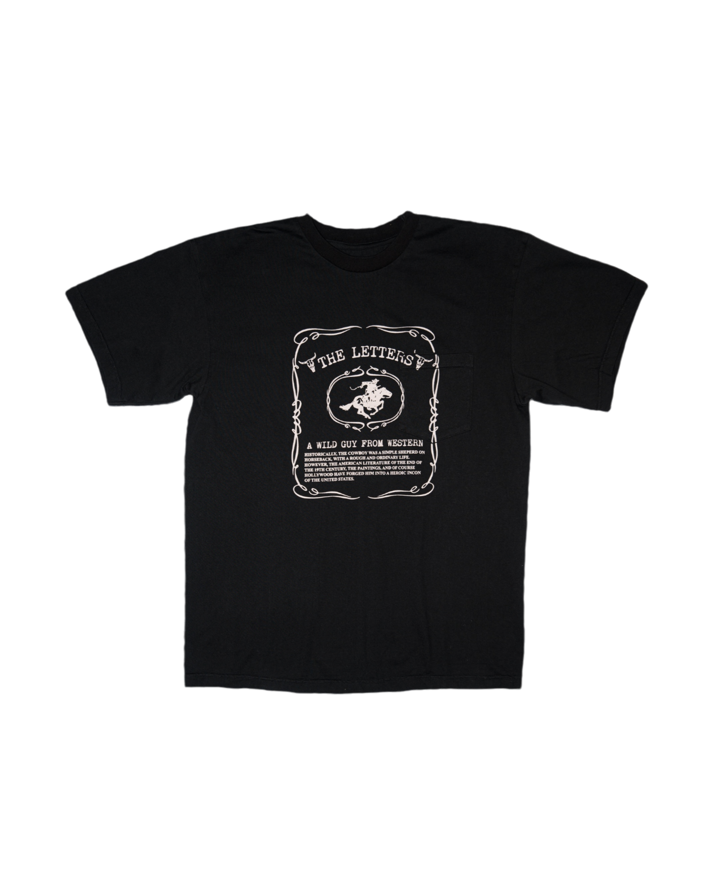 A WILD GUY FROM WESTERN POCKET T-SHIRT -TANGUIS COTTON-