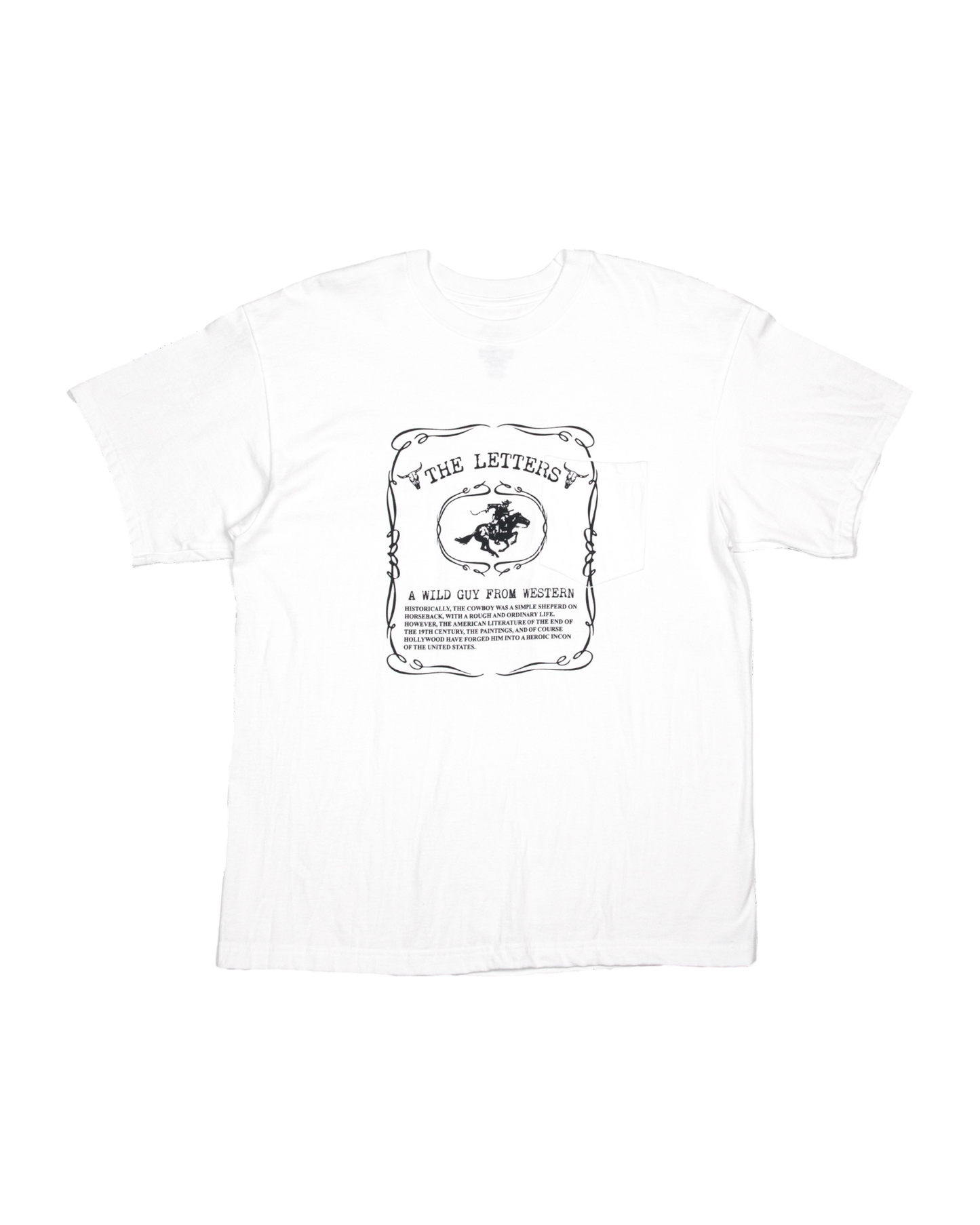 A WILD GUY FROM WESTERN POCKET T-SHIRT -TANGUIS COTTON-