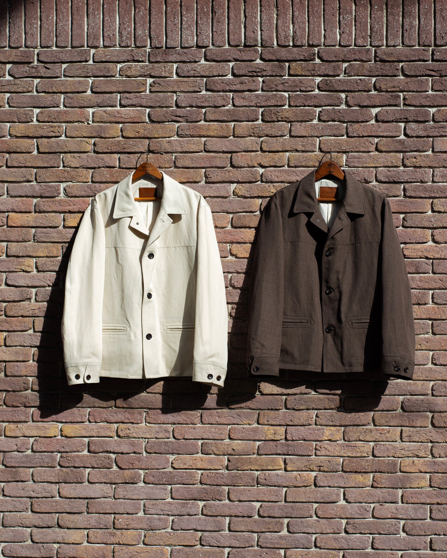 CAR COAT -WOOL LINEN HERRINGBONE-