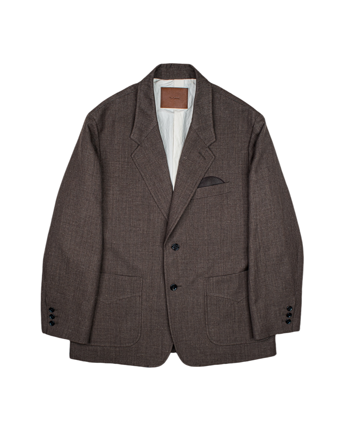 SACK JACKET -WOOL LINEN HERRINGBONE-