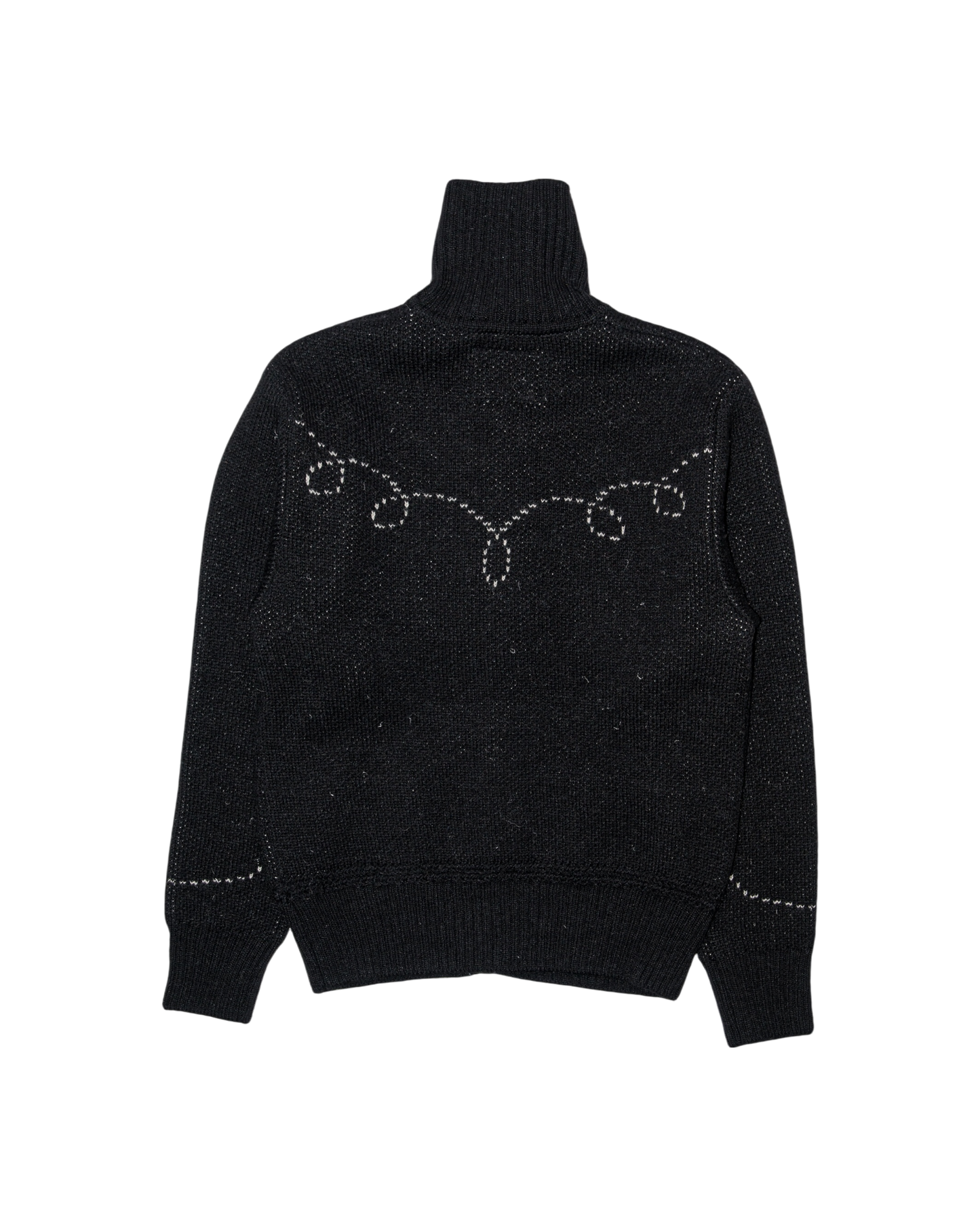 5G WESTERN TURTLENECK CARDIGAN KNIT -SHETLAND WOOL LINEN-