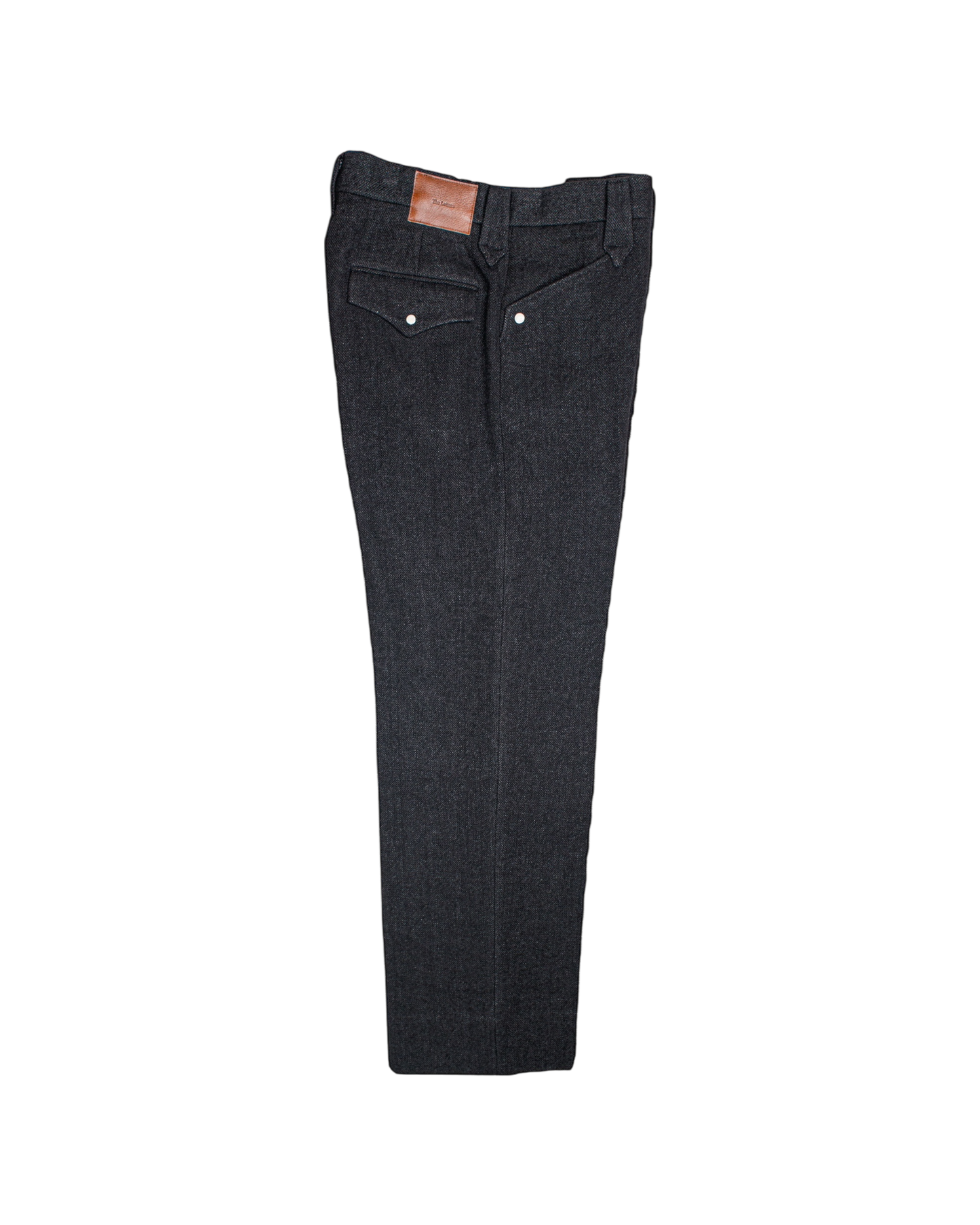 WESTERN STRAIGHT TROUSERS -WOOL LINEN TWEED-