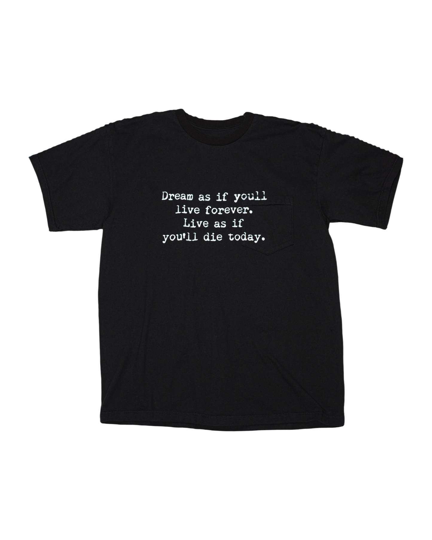LIVE FOREVER POCKET T-SHIRT -TANGUIS COTTON-