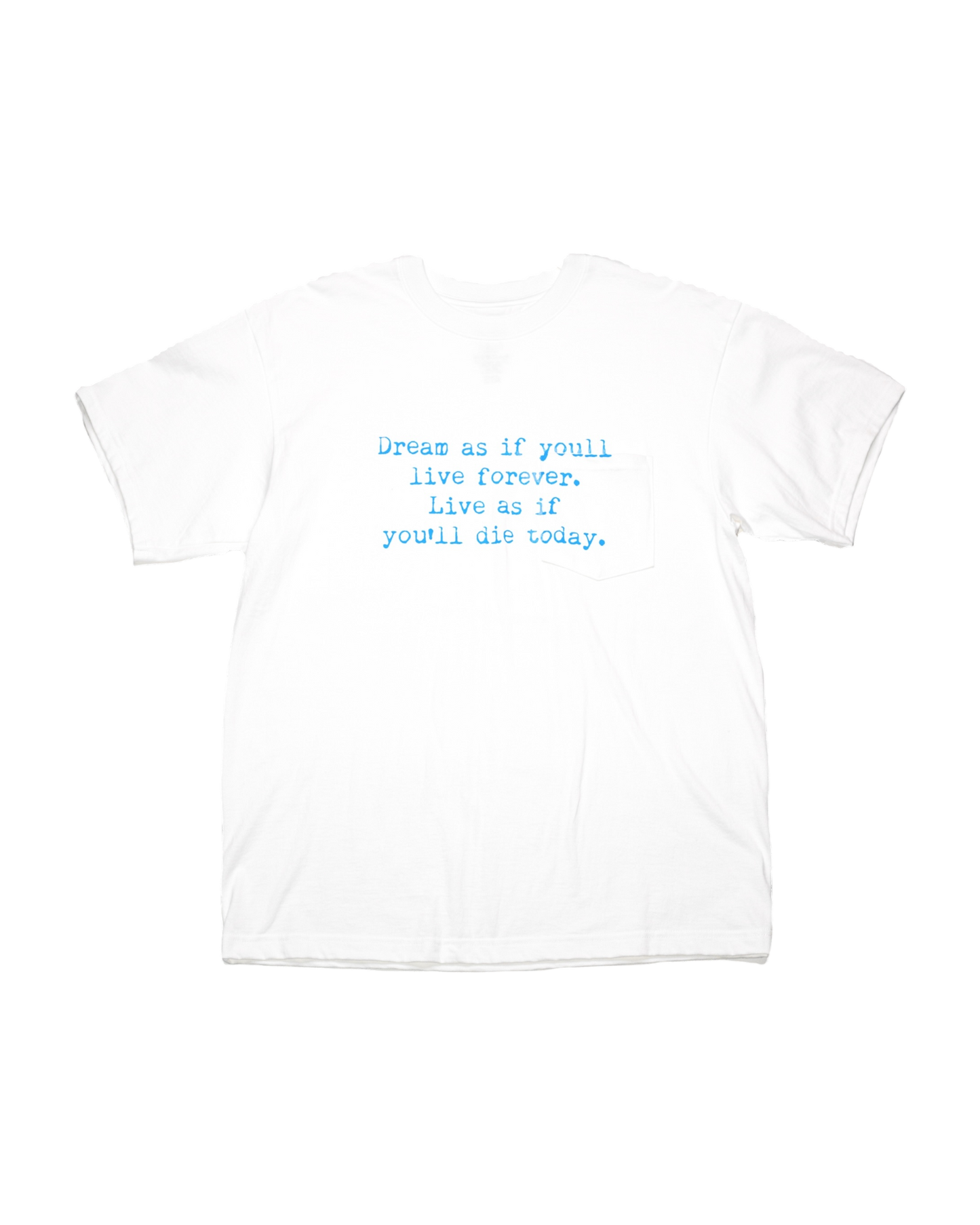 LIVE FOREVER POCKET T-SHIRT -TANGUIS COTTON-