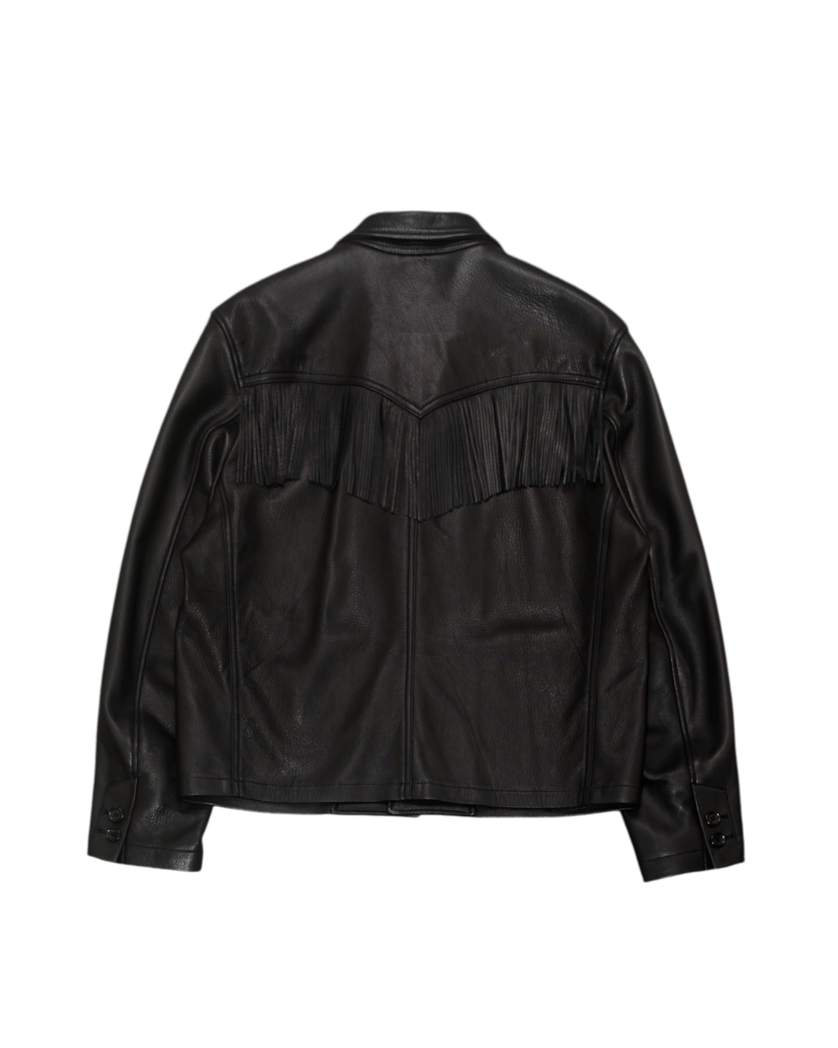 FRINGE LAPELED JACKET -GOAT SKIN-