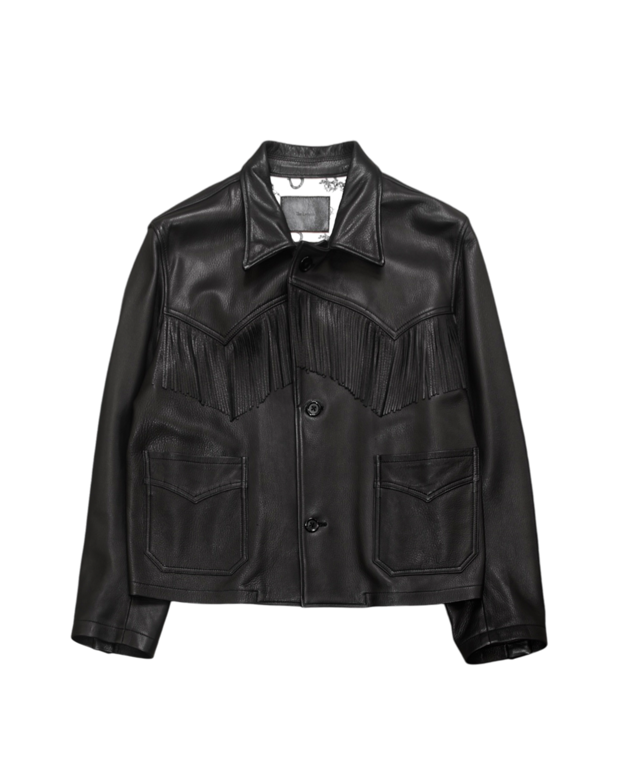 FRINGE LAPELED JACKET -GOAT SKIN-