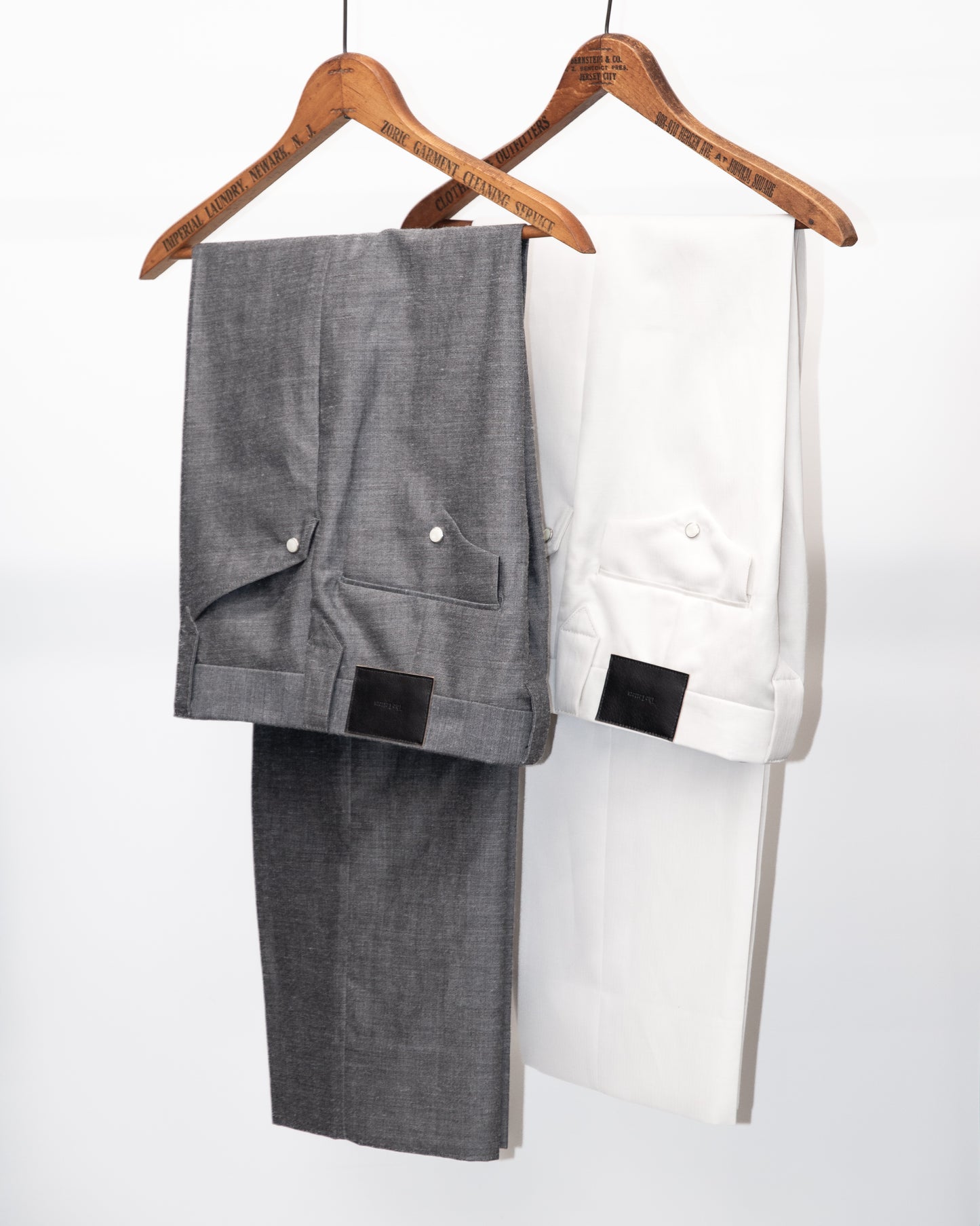 WESTERN STRAIGHT TROUSERS -WOOL RAMIE MINI HB-