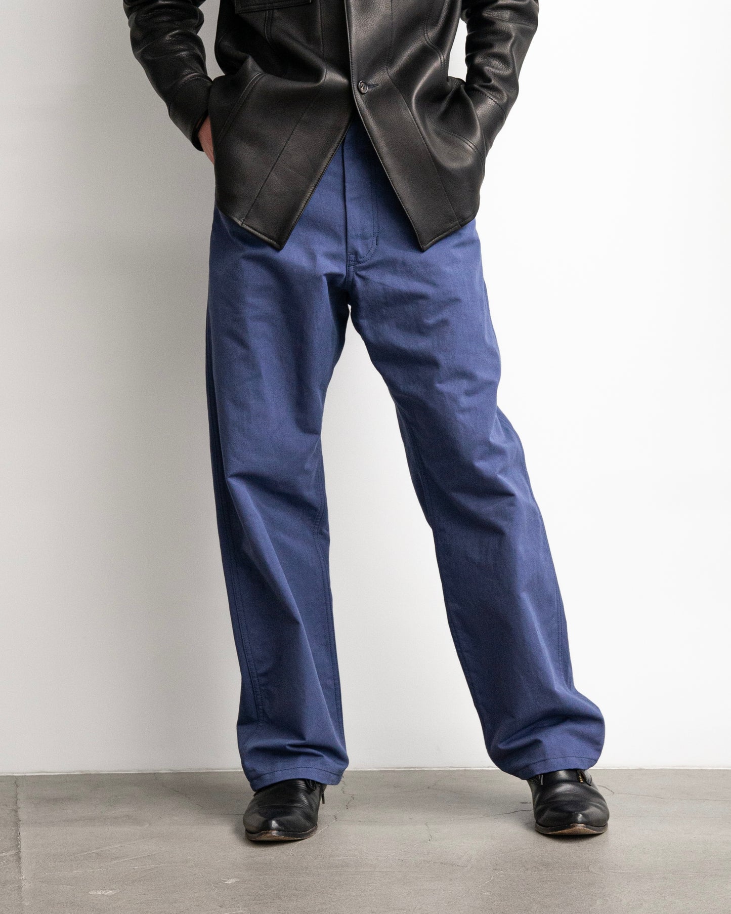 WORKERS WIDE PANTS -COTTON LINEN TWILL-