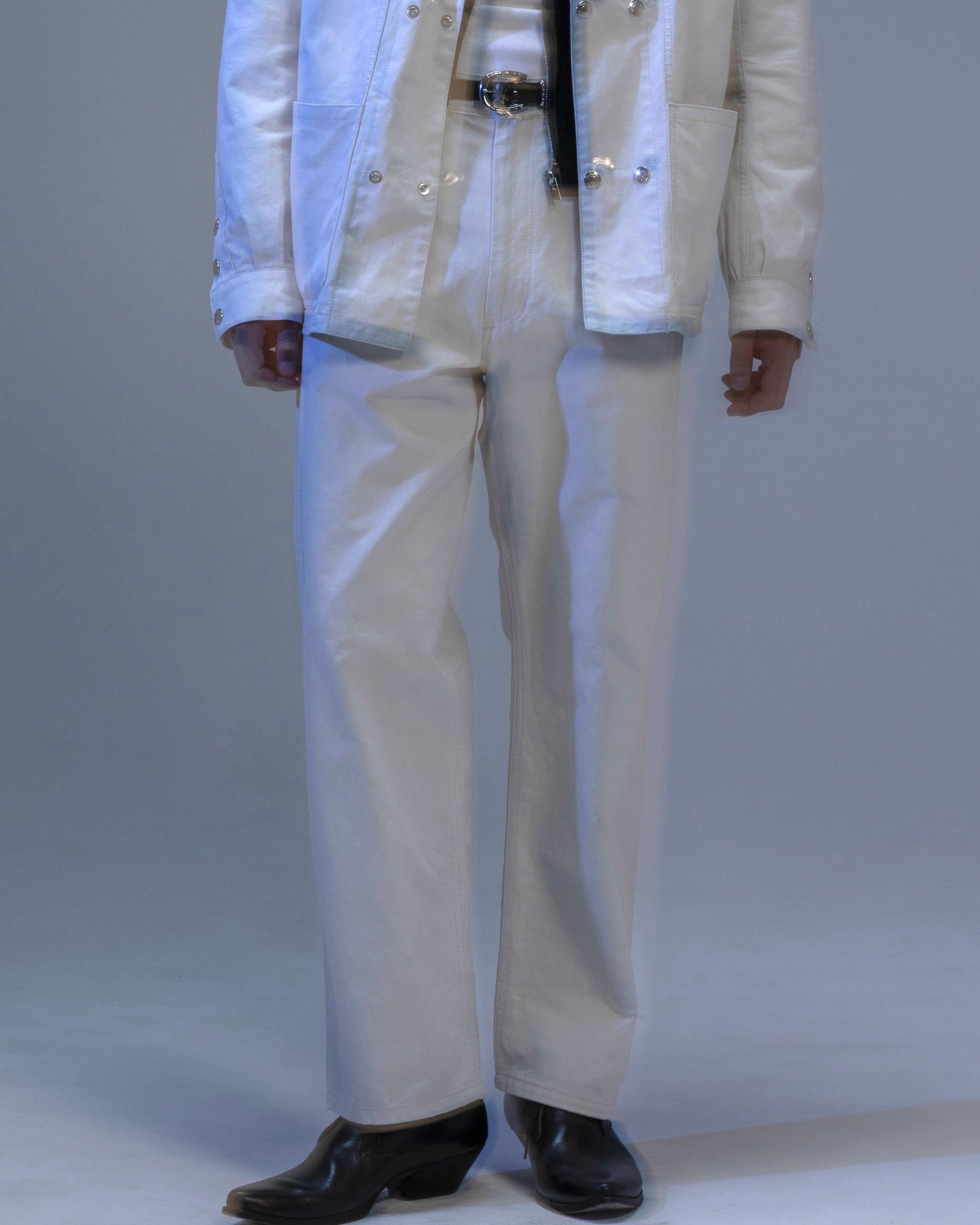 WORKERS WIDE PANTS -COTTON LINEN TWILL-