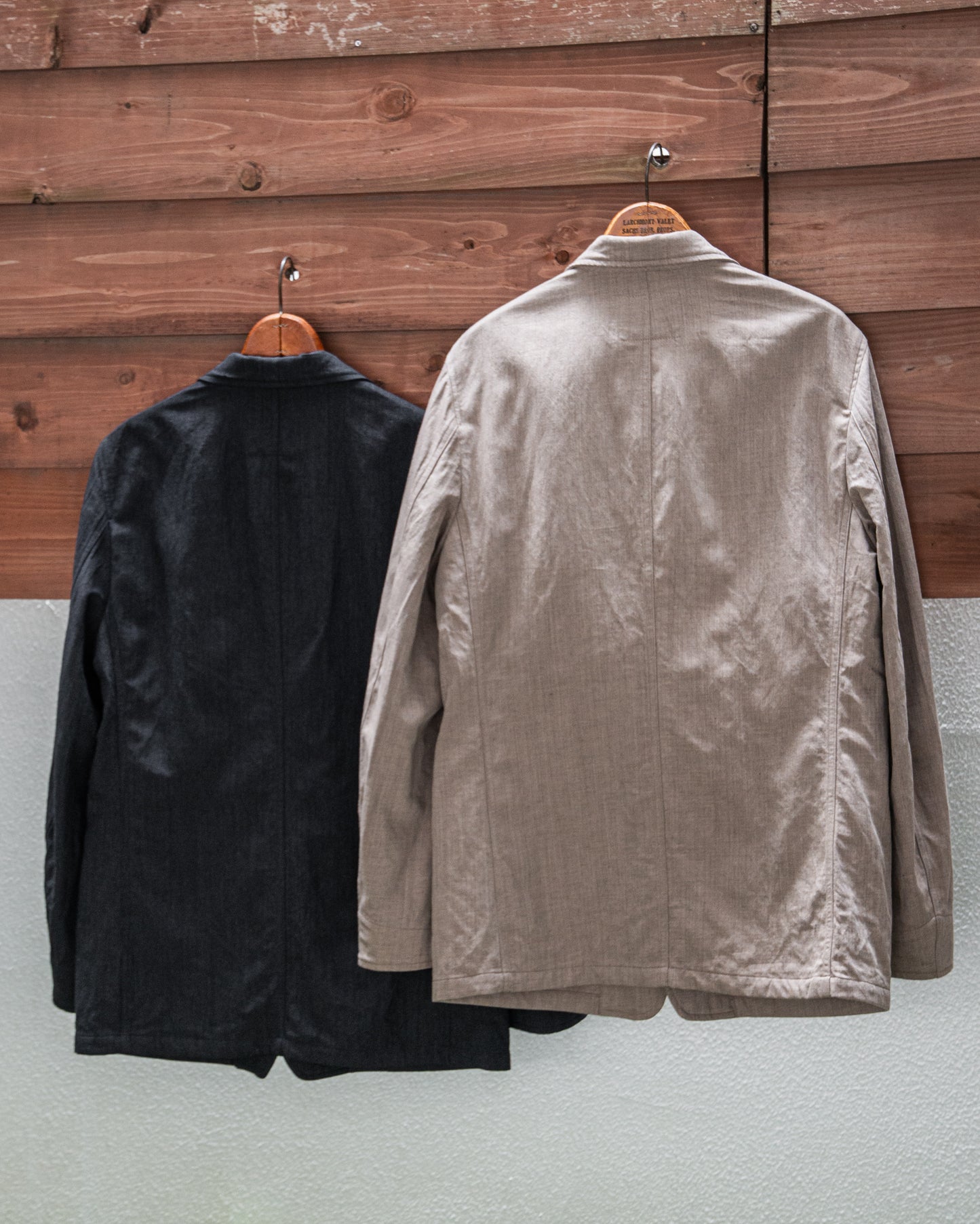 WORKERS BLAZER -HARD TWIST YARN LINEN WOOL-
