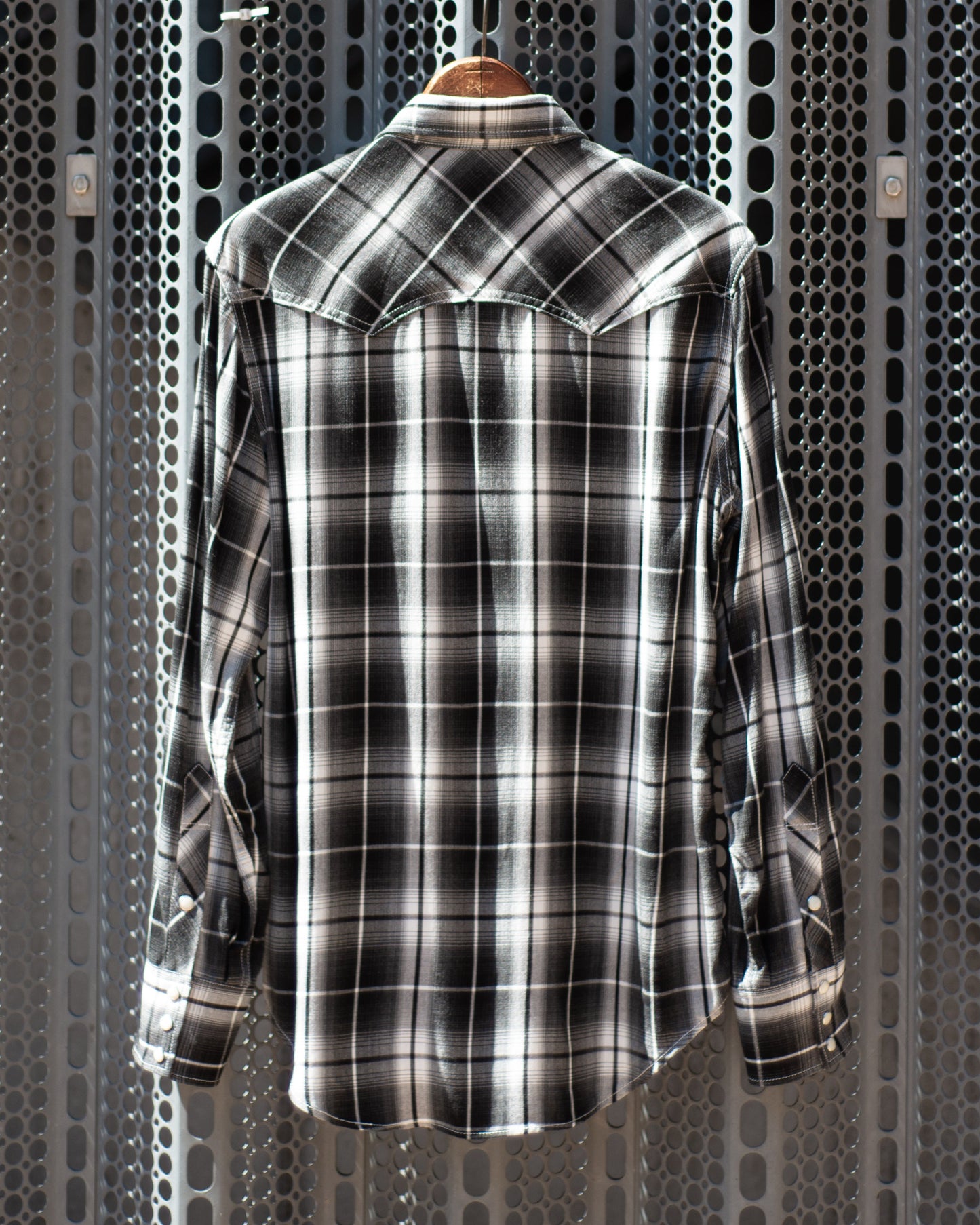 WESTERN SHIRT -OMBRE CHECK RAYON-