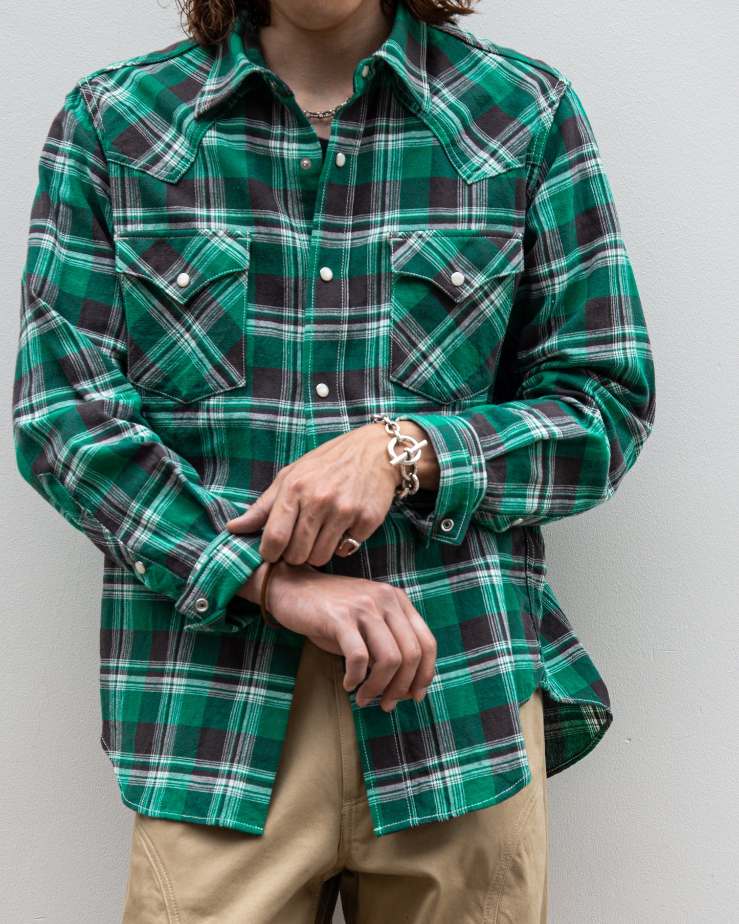 WESTERN SHIRT -CHECK OPEN END YARN COTTON-