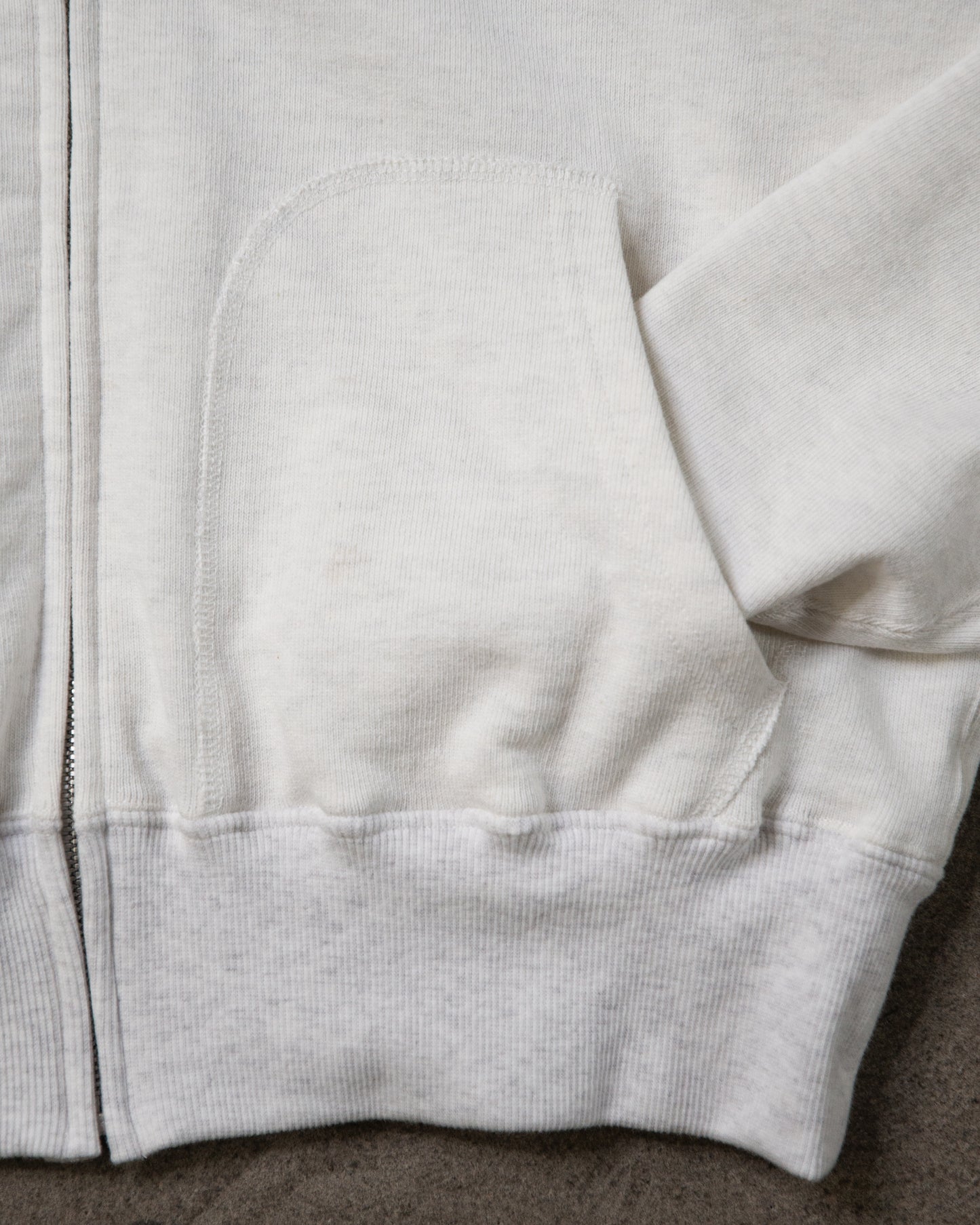 SWEATSHIRT ZIP-UP HOODIE -LOOPWHEEL FLEECE COTTON-