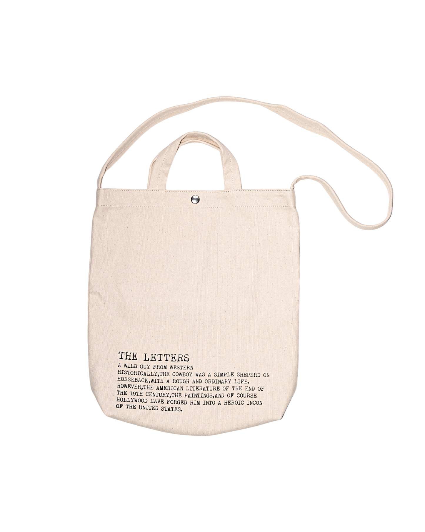 STRAP TOTE BAG -CANVAS COTTON-