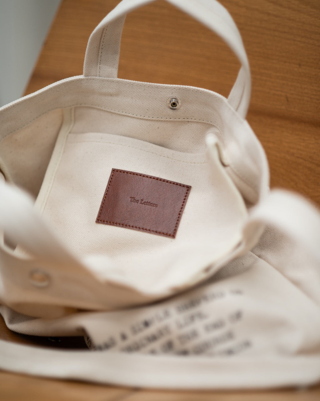 STRAP TOTE BAG -CANVAS COTTON-