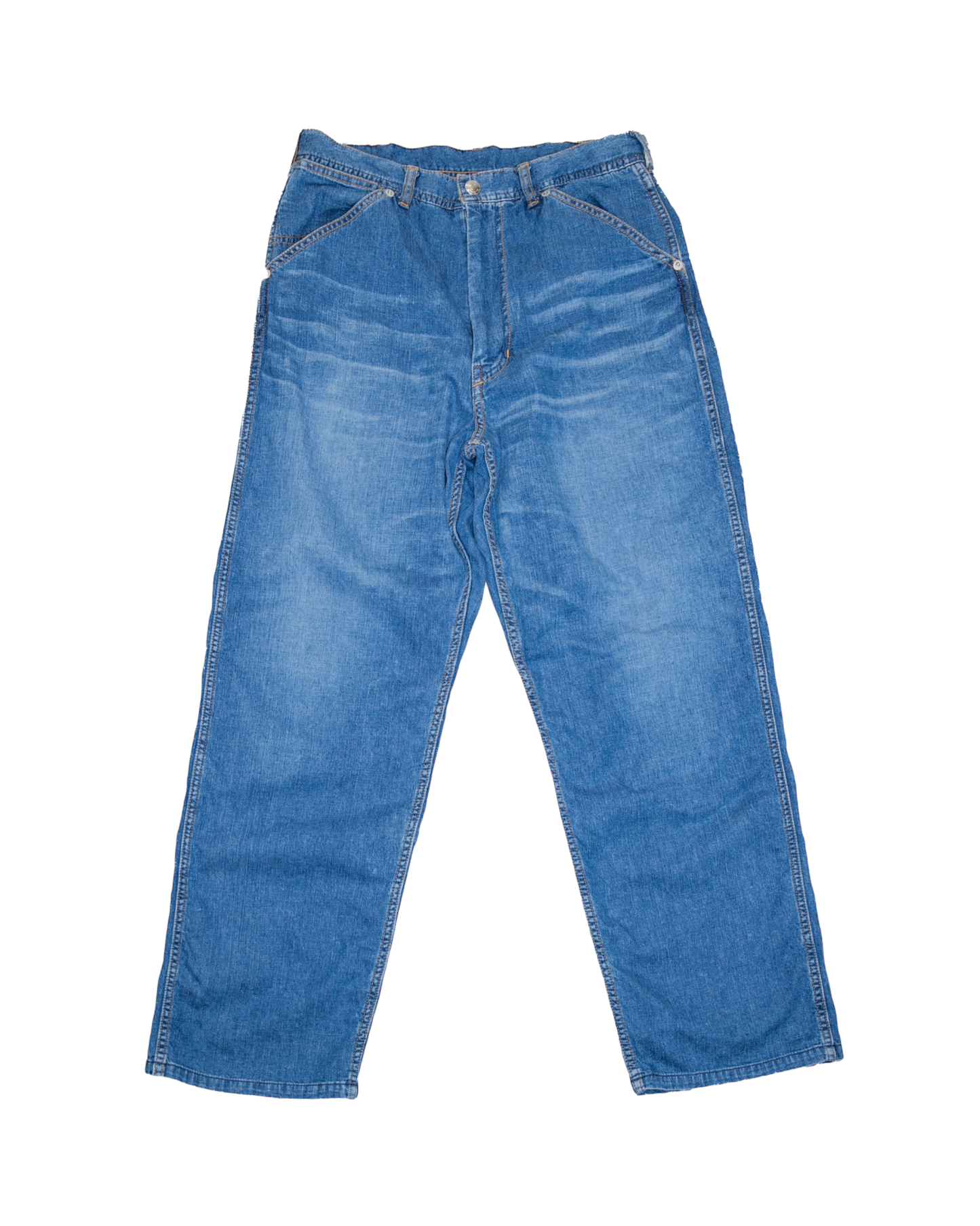 WORKERS WIDE PANTS -USED WASHED DENIM-