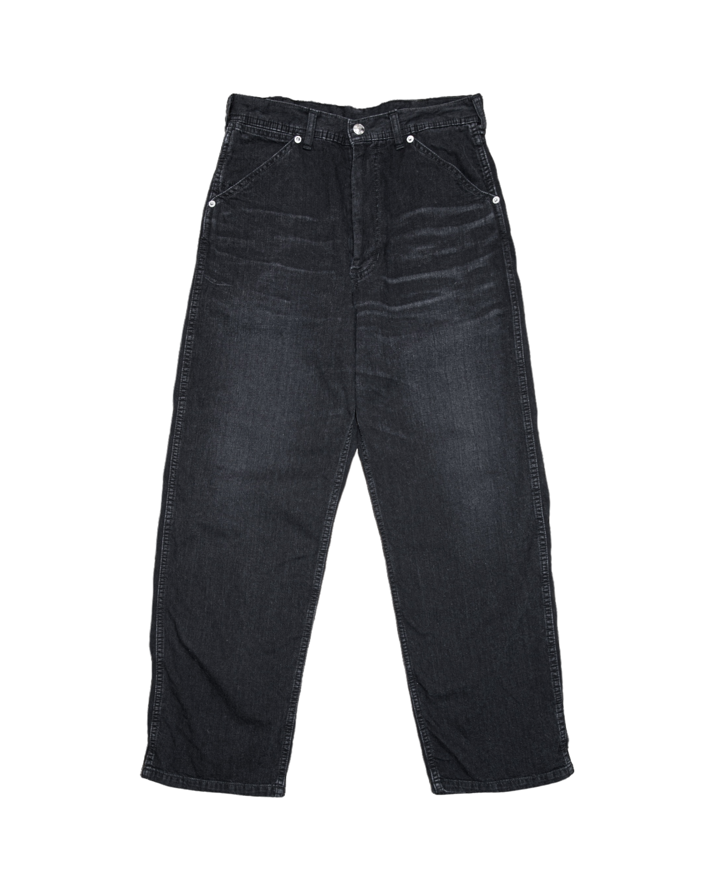 WORKERS WIDE PANTS -USED WASHED DENIM-