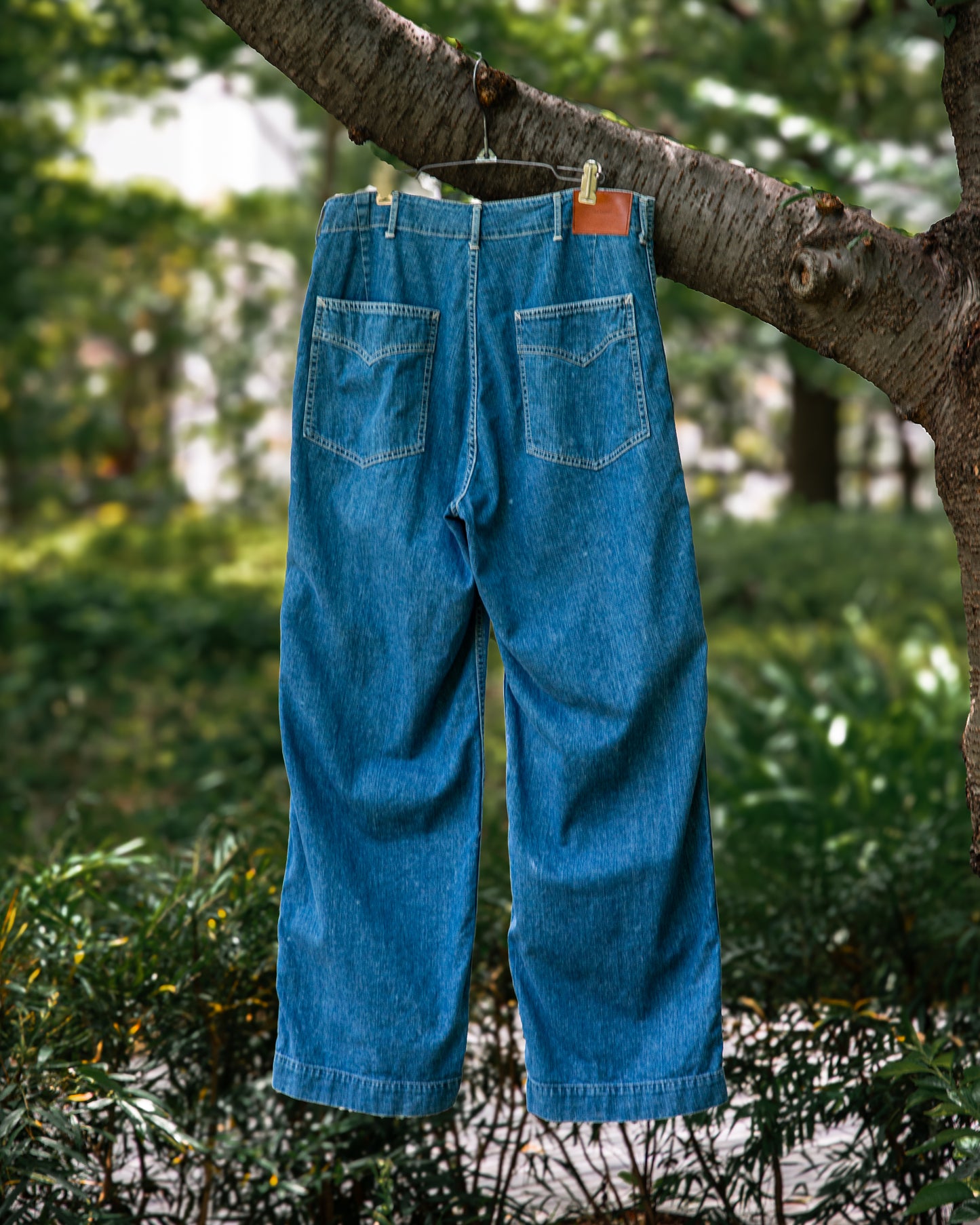 BAKER PANTS PANTS -USED WASHED DENIM-