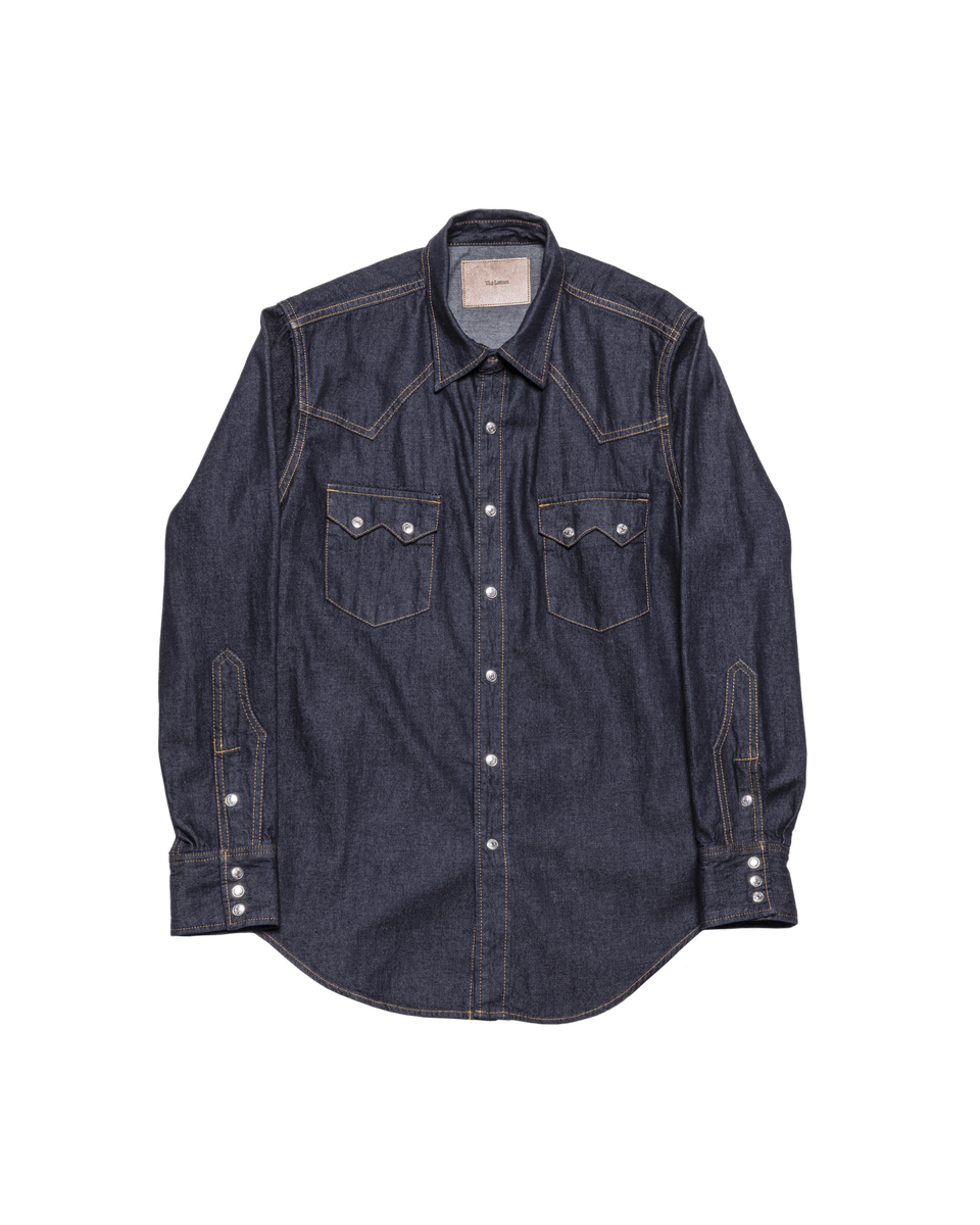 CLASSIC WESTERN SHIRT -WASHED DENIM- – The Letters