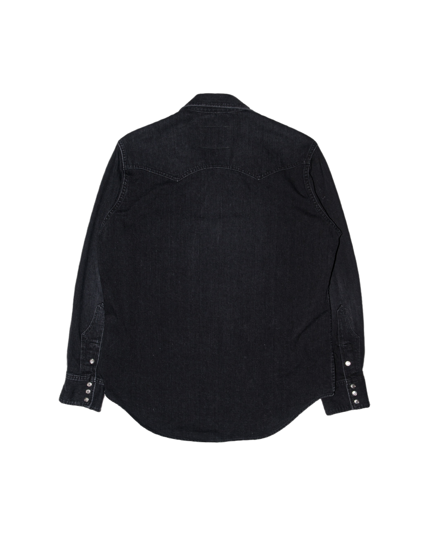 CUTTING WESTERN SHIRT -USED WASHED DENIM-