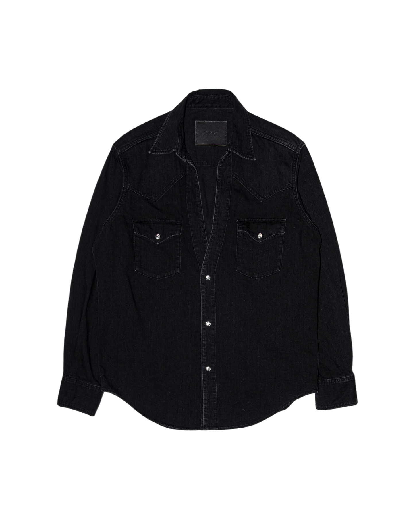 CUTTING WESTERN SHIRT -USED WASHED DENIM-