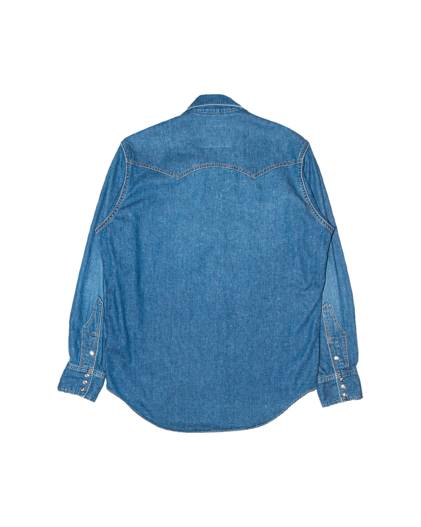 CUTTING WESTERN SHIRT -USED WASHED DENIM-