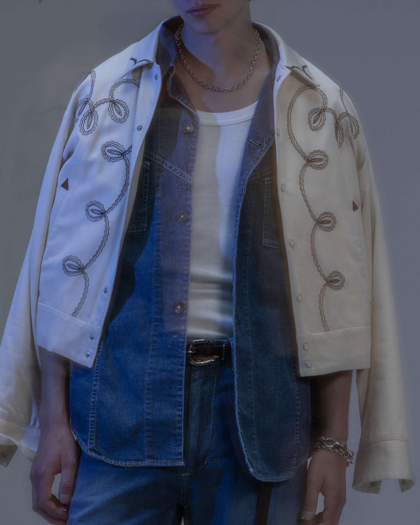 WEST COAST SHIRT -USED WASHED DENIM-