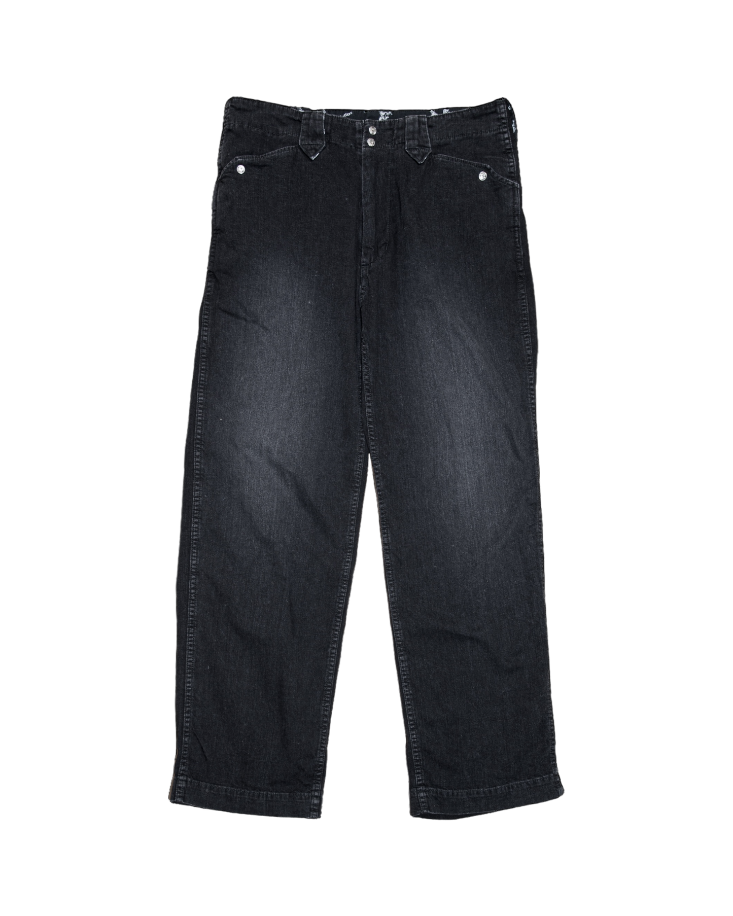 WESTERN RANCH TROUSERS -USED WASHED DENIM-