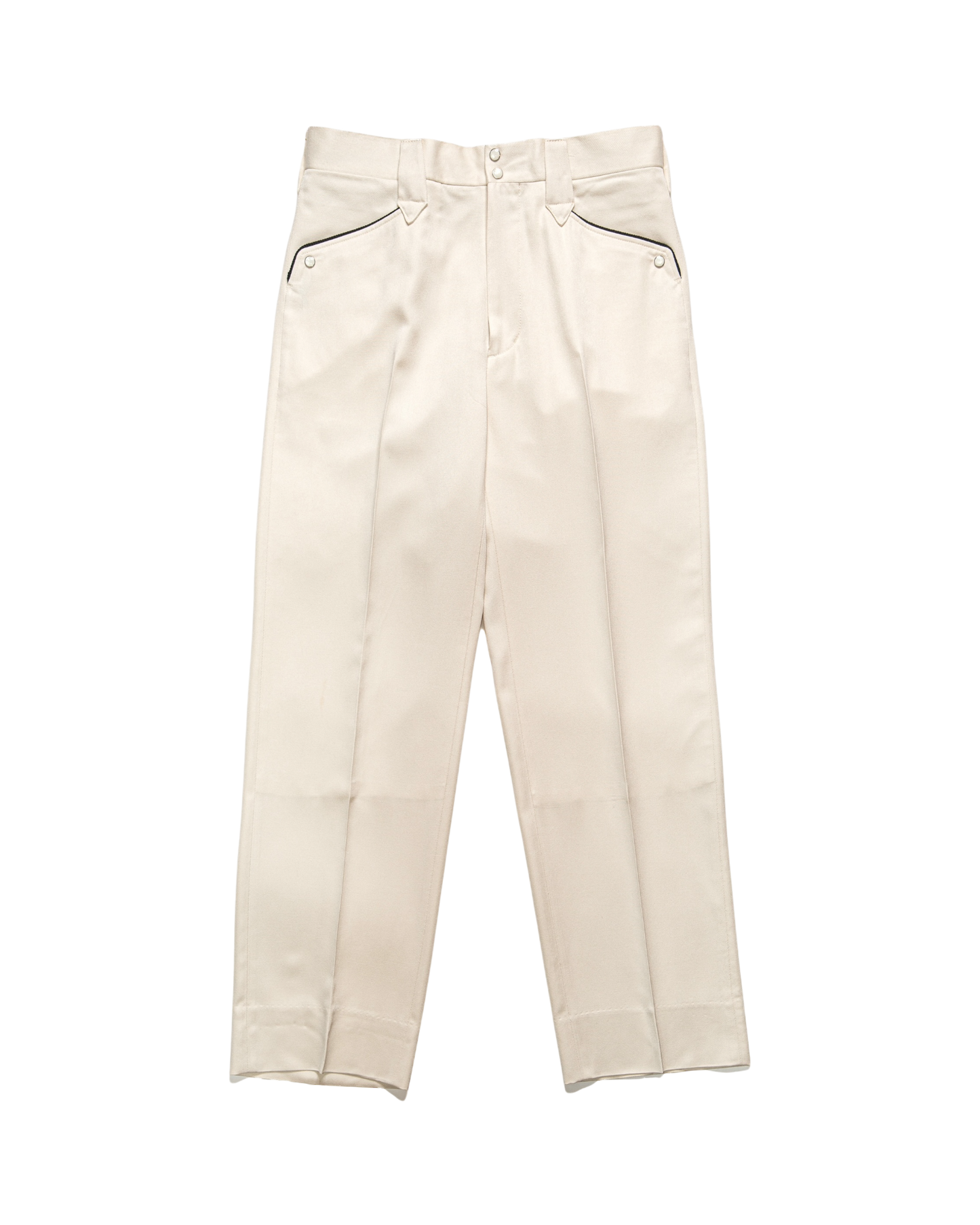 WESTERN PIPING STRAIGHT TROUSERS -RAYON GABARDINE-