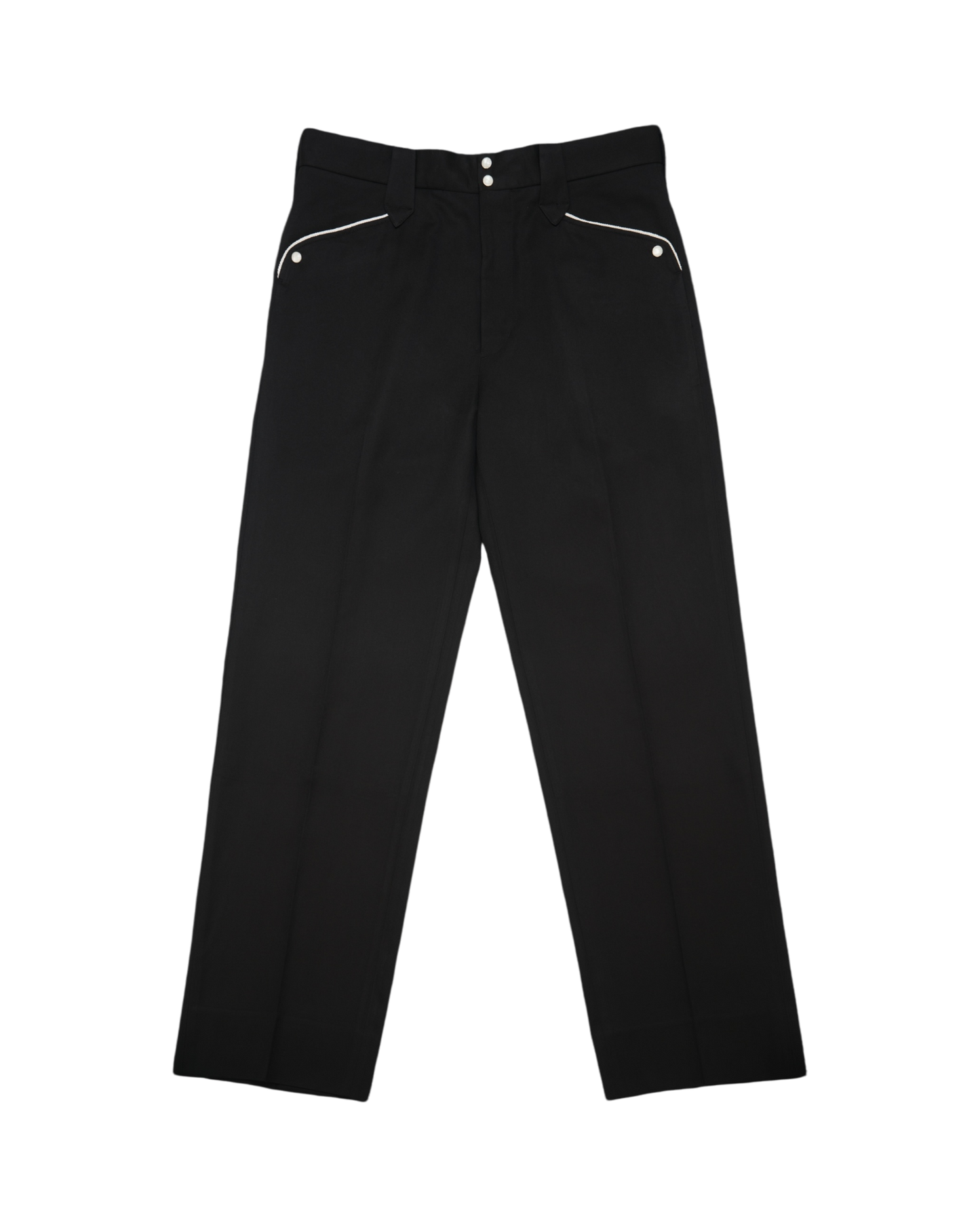 WESTERN PIPING STRAIGHT TROUSERS -RAYON GABARDINE-