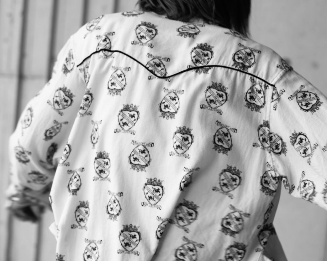 The Letters Cow Boy Cutting Flannel コート WESTERN PAJAMA SHIRT -CROWN HARTS COW BOY FLANNEL COTTON- – THE